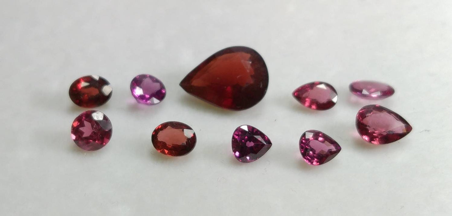 ARSAA GEMS AND MINERALSNatural top quality beautiful 8.5 carats VV clarity faceted small jewlery set of small sized rhodolite garnet gems - Premium  from ARSAA GEMS AND MINERALS - Just $55.00! Shop now at ARSAA GEMS AND MINERALS