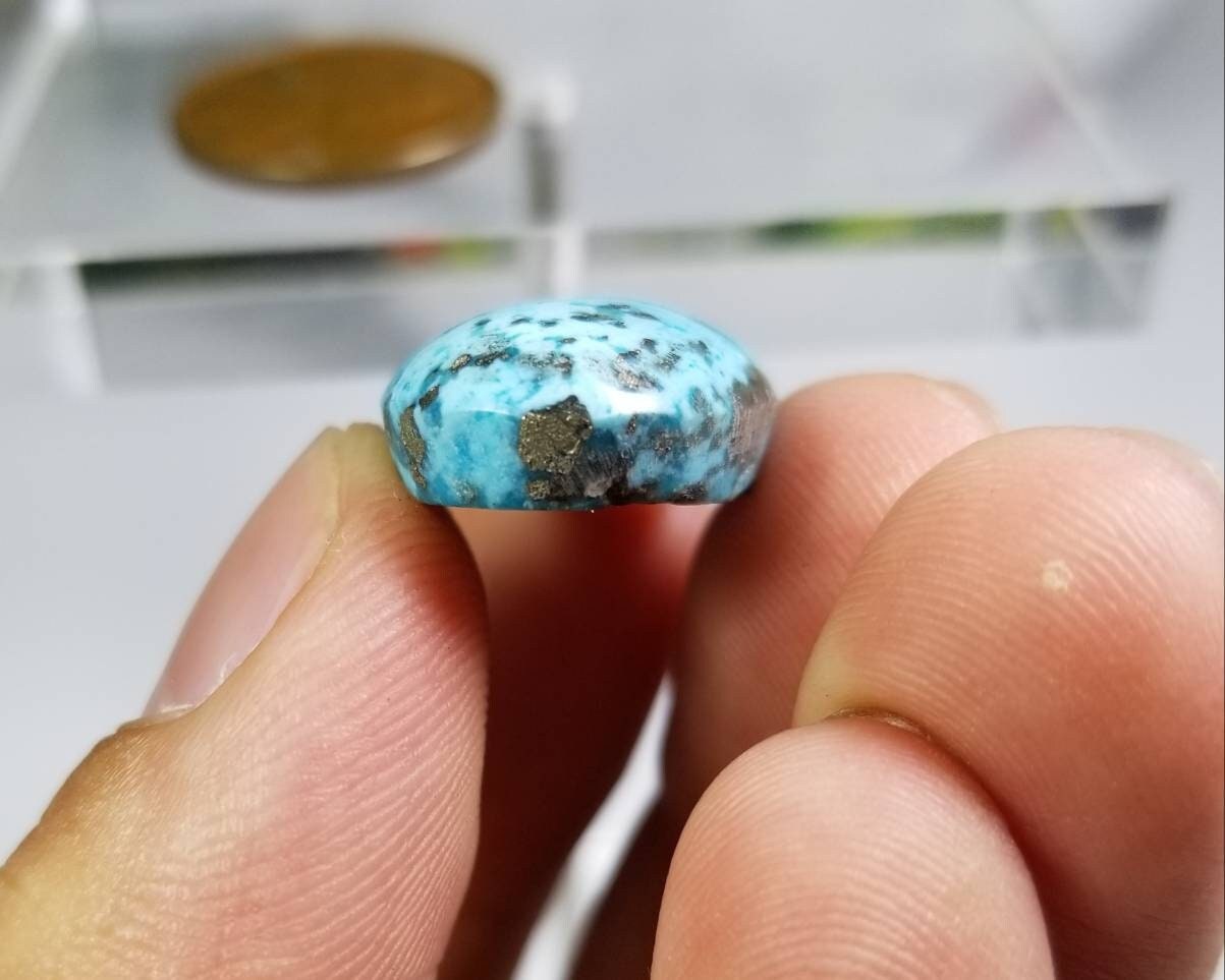 ARSAA GEMS AND MINERALSNatural turquoise with pyrite ring size - Premium  from ARSAA GEMS AND MINERALS - Just $20.00! Shop now at ARSAA GEMS AND MINERALS