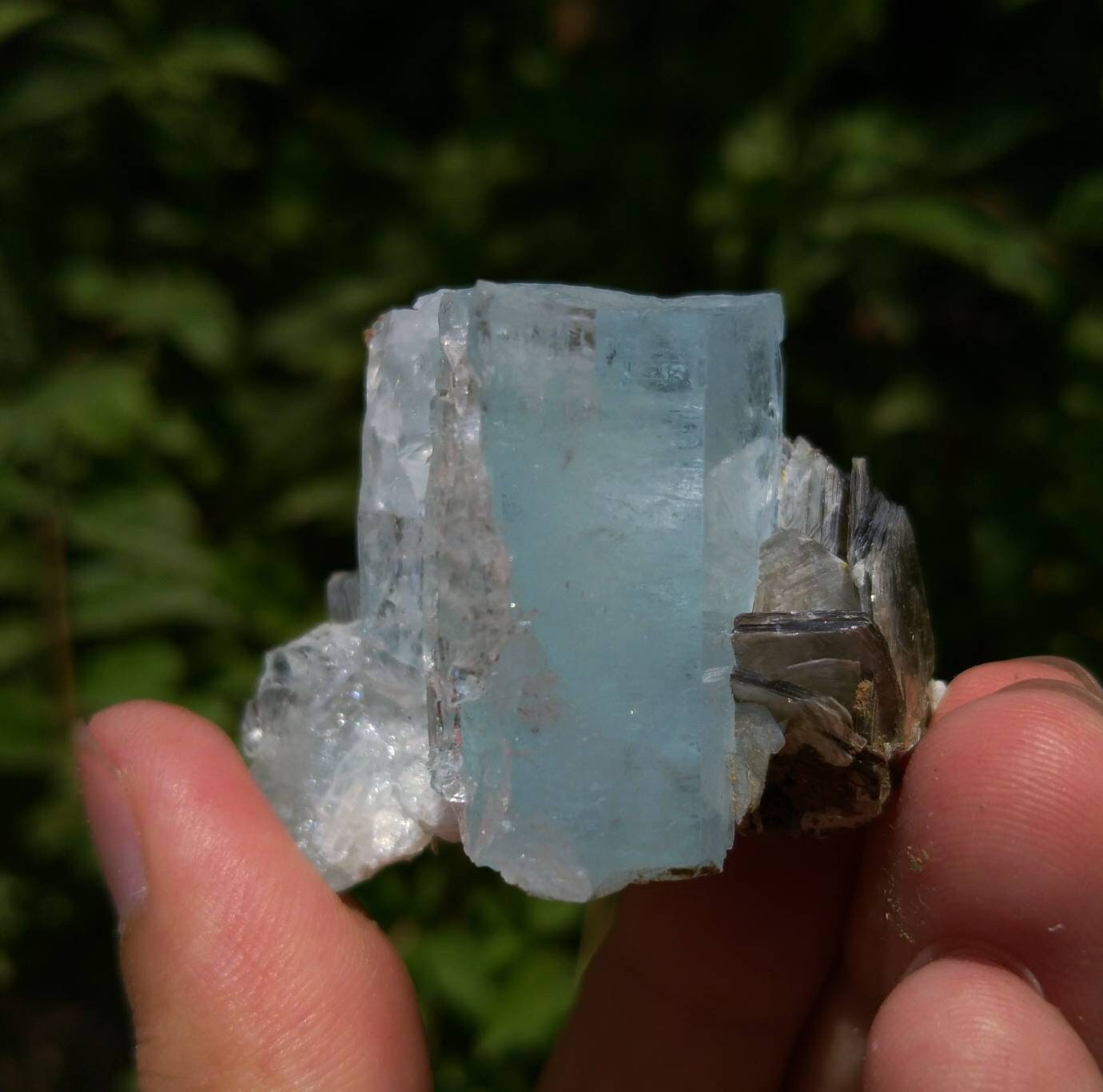 ARSAA GEMS AND MINERALSNatural top quality beautiful 55 grams blue aquamarine with moscovite crystal - Premium  from ARSAA GEMS AND MINERALS - Just $100.00! Shop now at ARSAA GEMS AND MINERALS