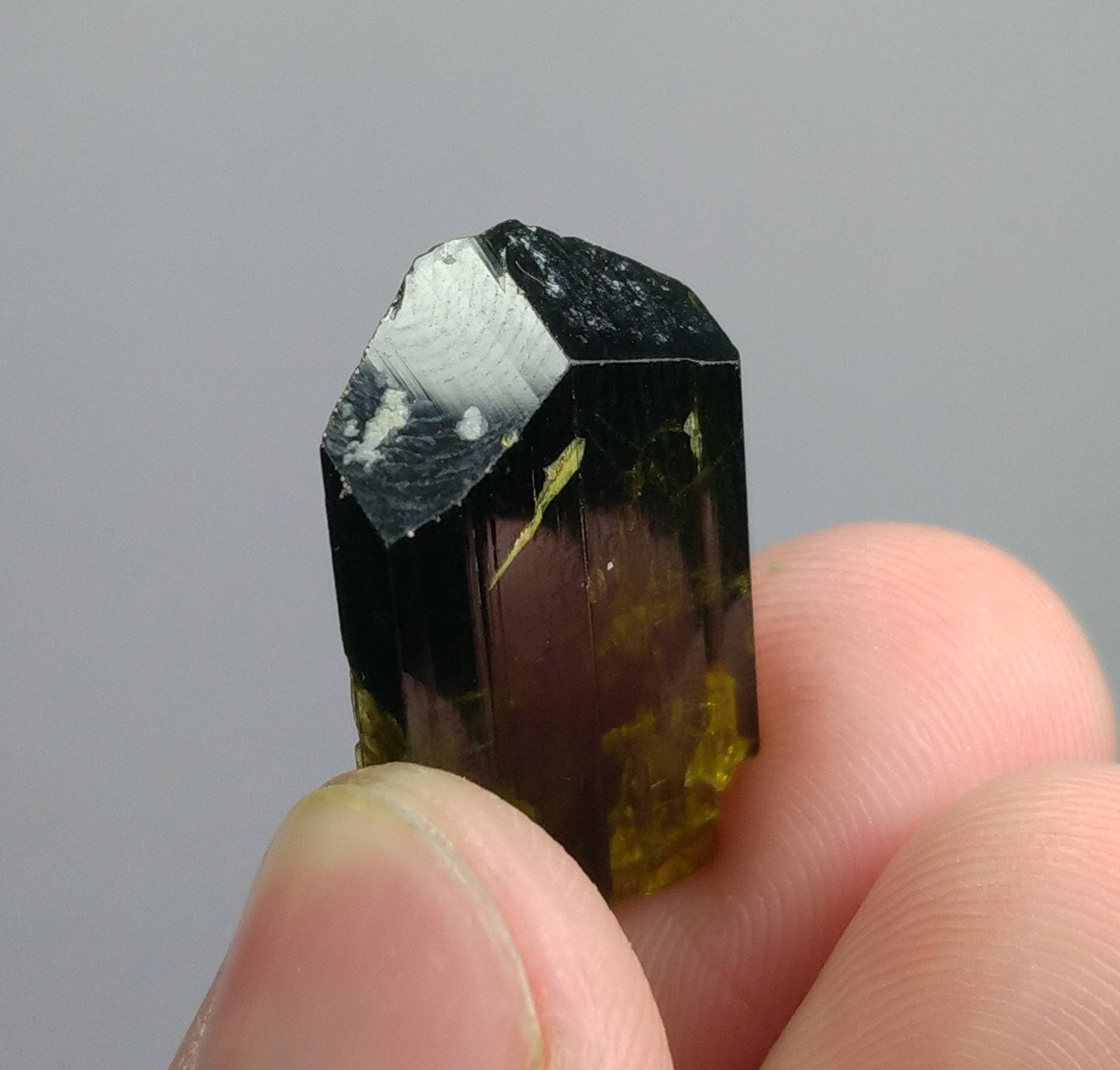 ARSAA GEMS AND MINERALSNatural clear aesthetic 3.3 gram Beautiful perfectly terminated etched pleochroic  epidote crystal - Premium  from ARSAA GEMS AND MINERALS - Just $25.00! Shop now at ARSAA GEMS AND MINERALS