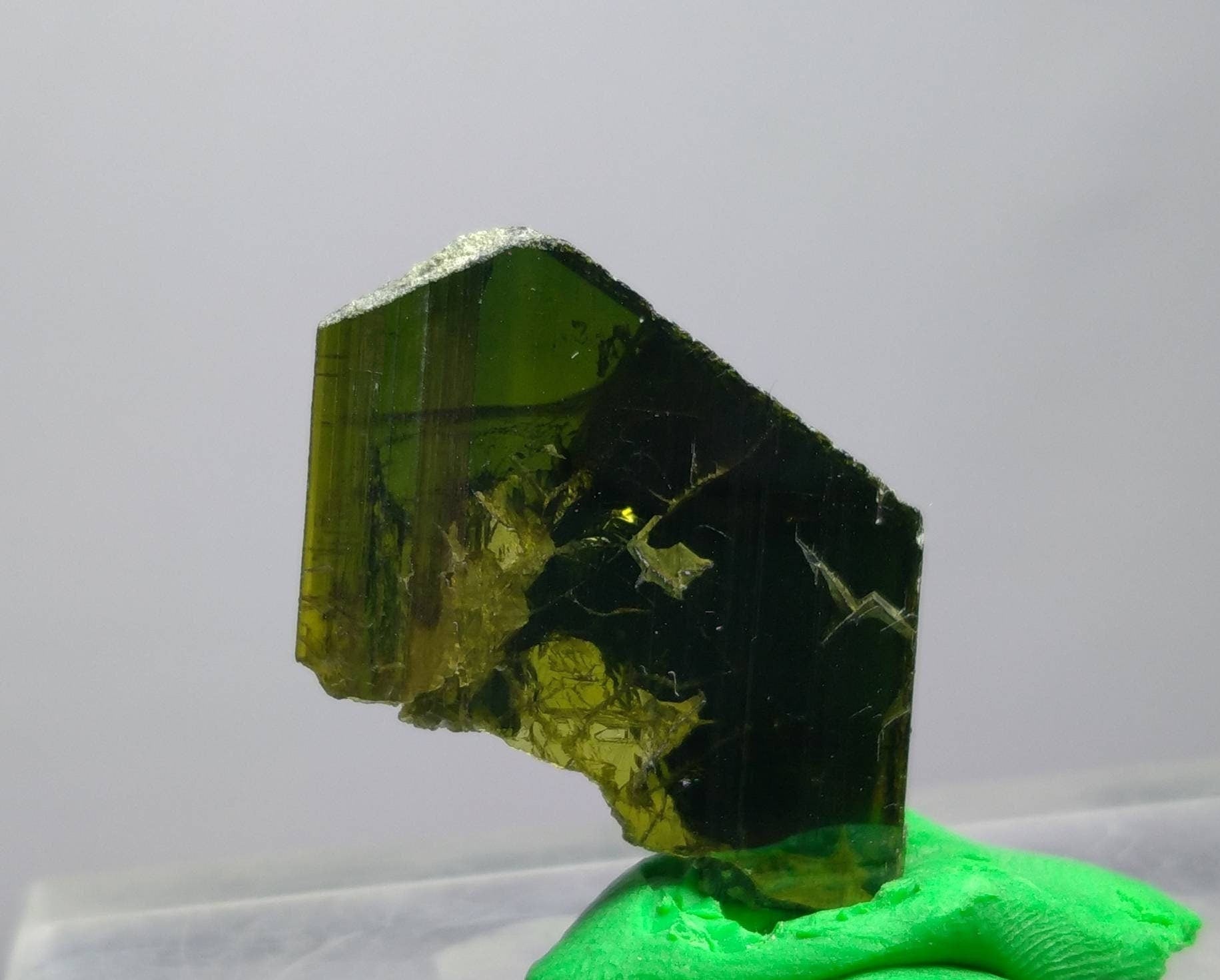 ARSAA GEMS AND MINERALSNatural clear aesthetic 5.3 gram Beautiful perfectly terminated etched pleochroic  epidote crystal - Premium  from ARSAA GEMS AND MINERALS - Just $25.00! Shop now at ARSAA GEMS AND MINERALS