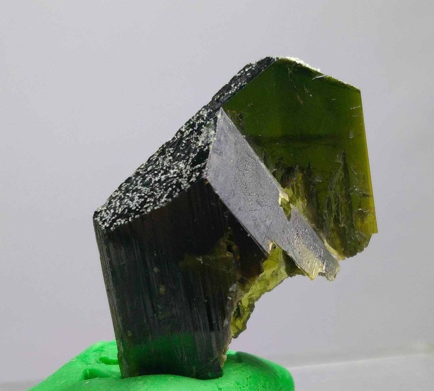 ARSAA GEMS AND MINERALSNatural clear aesthetic 5.3 gram Beautiful perfectly terminated etched pleochroic  epidote crystal - Premium  from ARSAA GEMS AND MINERALS - Just $25.00! Shop now at ARSAA GEMS AND MINERALS