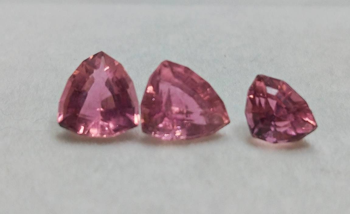 ARSAA GEMS AND MINERALSNatural top quality beautiful 7.5 carats SI clarity faceted trillion shapes pink rubellite gems - Premium  from ARSAA GEMS AND MINERALS - Just $40.00! Shop now at ARSAA GEMS AND MINERALS
