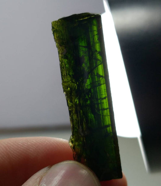 ARSAA GEMS AND MINERALSNatural clear aesthetic 11 grams Beautiful perfectly terminated etched pleochroic  epidote crystal - Premium  from ARSAA GEMS AND MINERALS - Just $35.00! Shop now at ARSAA GEMS AND MINERALS