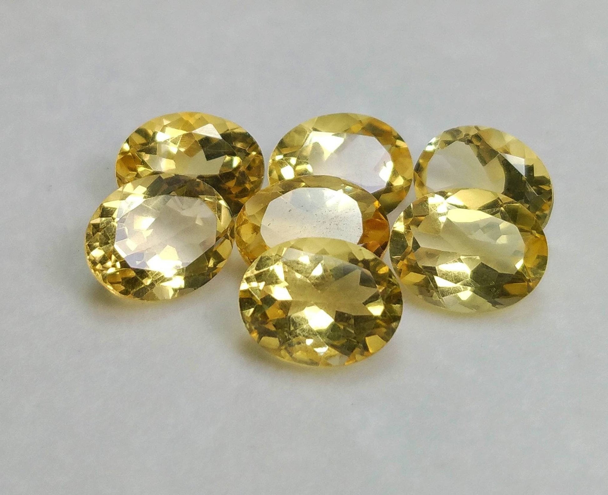 ARSAA GEMS AND MINERALSNatural fine quality beautiful 16 carats small lot of faceted calibrated oval shapes eye clean Clarity yellow citrine gems - Premium  from ARSAA GEMS AND MINERALS - Just $50.00! Shop now at ARSAA GEMS AND MINERALS