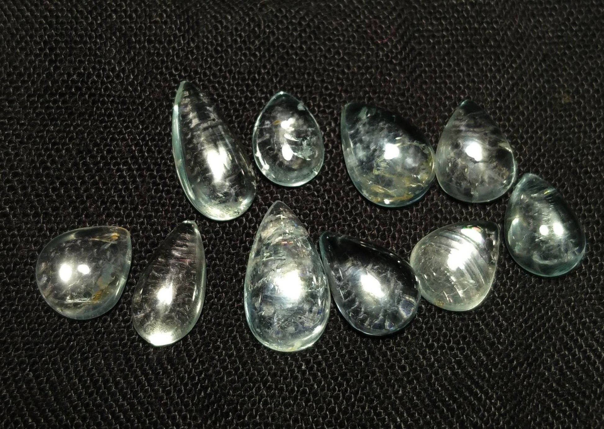 ARSAA GEMS AND MINERALSNatural fine quality beautiful 35 carats small lot of light blue color pear shapes aquamarine cabochons - Premium  from ARSAA GEMS AND MINERALS - Just $55.00! Shop now at ARSAA GEMS AND MINERALS