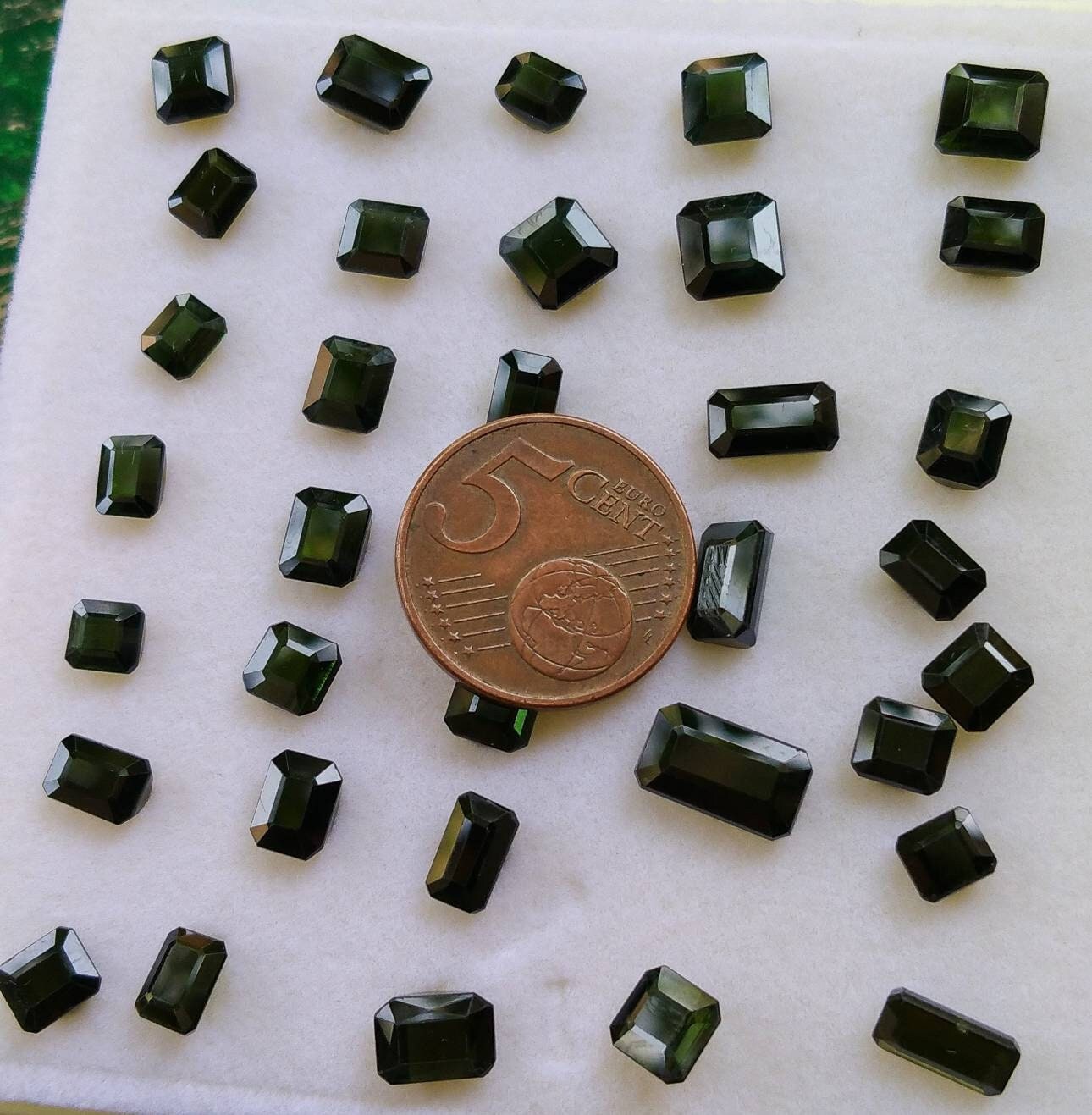 ARSAA GEMS AND MINERALSNatural fine quality beautiful 54 carats dark green color small lot of faceted radiant shapes tourmaline gems - Premium  from ARSAA GEMS AND MINERALS - Just $270.00! Shop now at ARSAA GEMS AND MINERALS