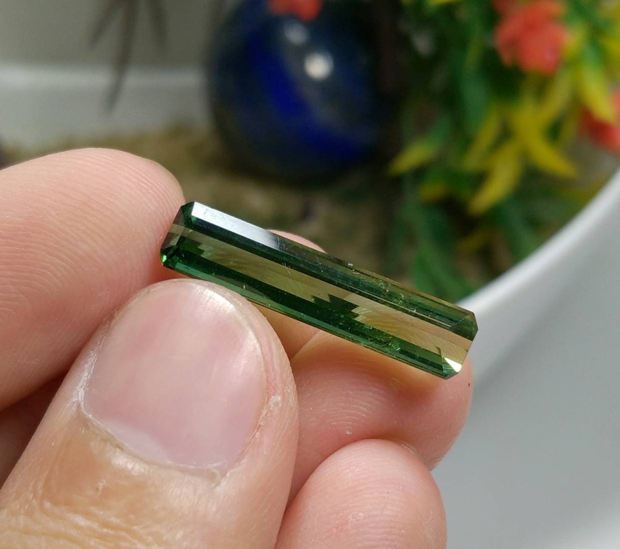 ARSAA GEMS AND MINERALSNatural top and high quality beautiful green rectangular shape faceted tourmaline gem - Premium  from ARSAA GEMS AND MINERALS - Just $150.00! Shop now at ARSAA GEMS AND MINERALS