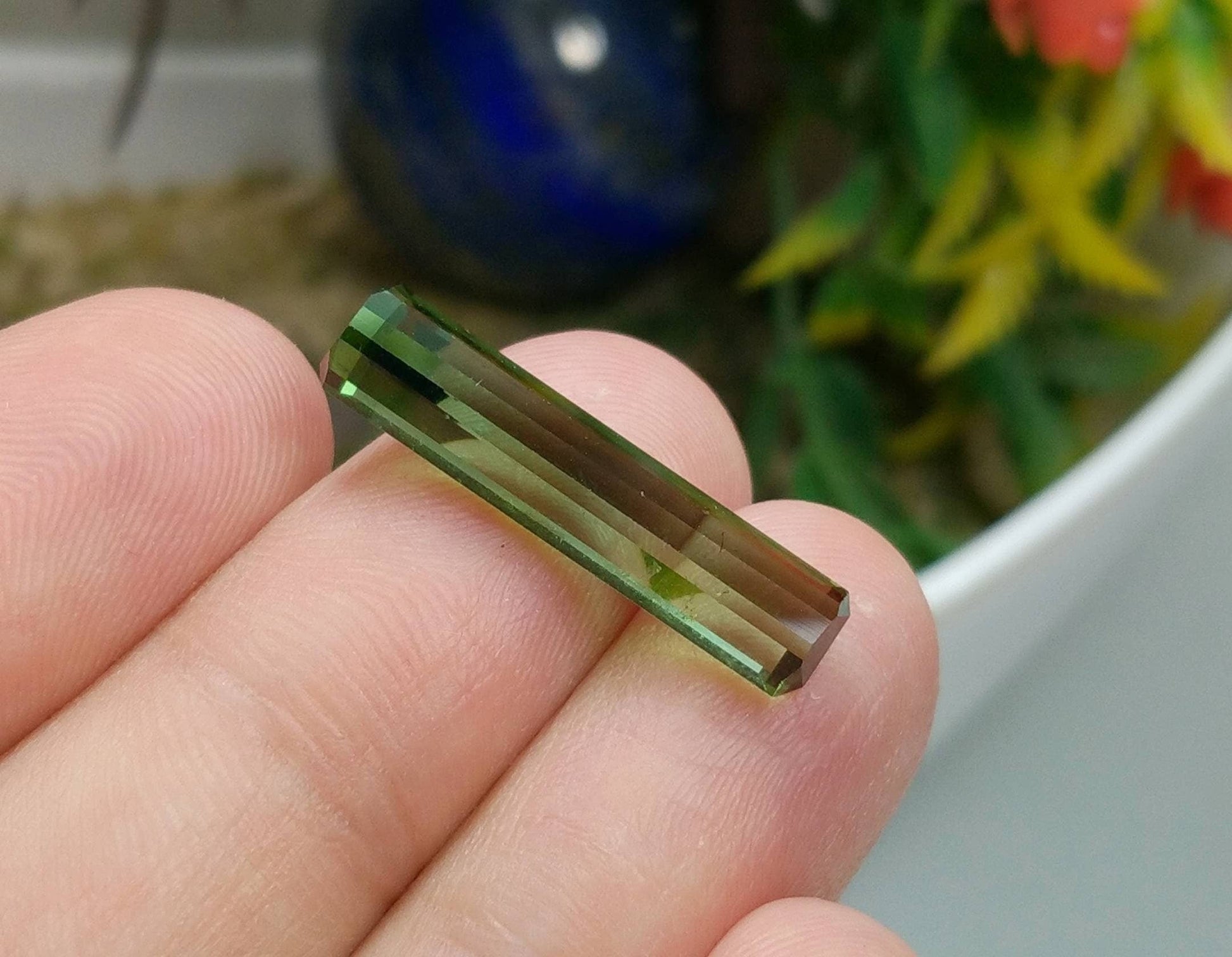 ARSAA GEMS AND MINERALSNatural top and high quality beautiful green rectangular shape faceted tourmaline gem - Premium  from ARSAA GEMS AND MINERALS - Just $150.00! Shop now at ARSAA GEMS AND MINERALS