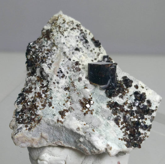 ARSAA GEMS AND MINERALSNatural top quality 34.2 grams Beautiful dark brown terminated crystal of vesuvianite aka idocrase on Albite matrix - Premium  from ARSAA GEMS AND MINERALS - Just $45.00! Shop now at ARSAA GEMS AND MINERALS