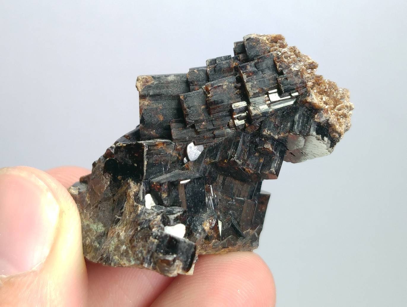 ARSAA GEMS AND MINERALSNatural top quality 32.3 grams High grade Vesuvianite cluster specimen. Showing dark brown color on its terminations. - Premium  from ARSAA GEMS AND MINERALS - Just $80.00! Shop now at ARSAA GEMS AND MINERALS