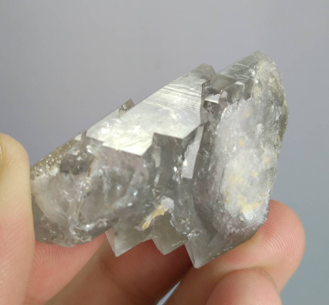 ARSAA GEMS AND MINERALSNatural top quality 36 grams Rare grey color with lodolite inclusions Quartz parellel grown cluster - Premium  from ARSAA GEMS AND MINERALS - Just $36.00! Shop now at ARSAA GEMS AND MINERALS