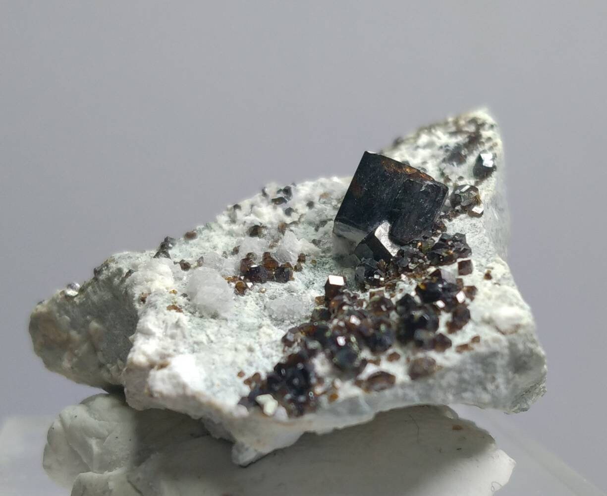 ARSAA GEMS AND MINERALSNatural top quality 34.2 grams Beautiful dark brown terminated crystal of vesuvianite aka idocrase on Albite matrix - Premium  from ARSAA GEMS AND MINERALS - Just $45.00! Shop now at ARSAA GEMS AND MINERALS