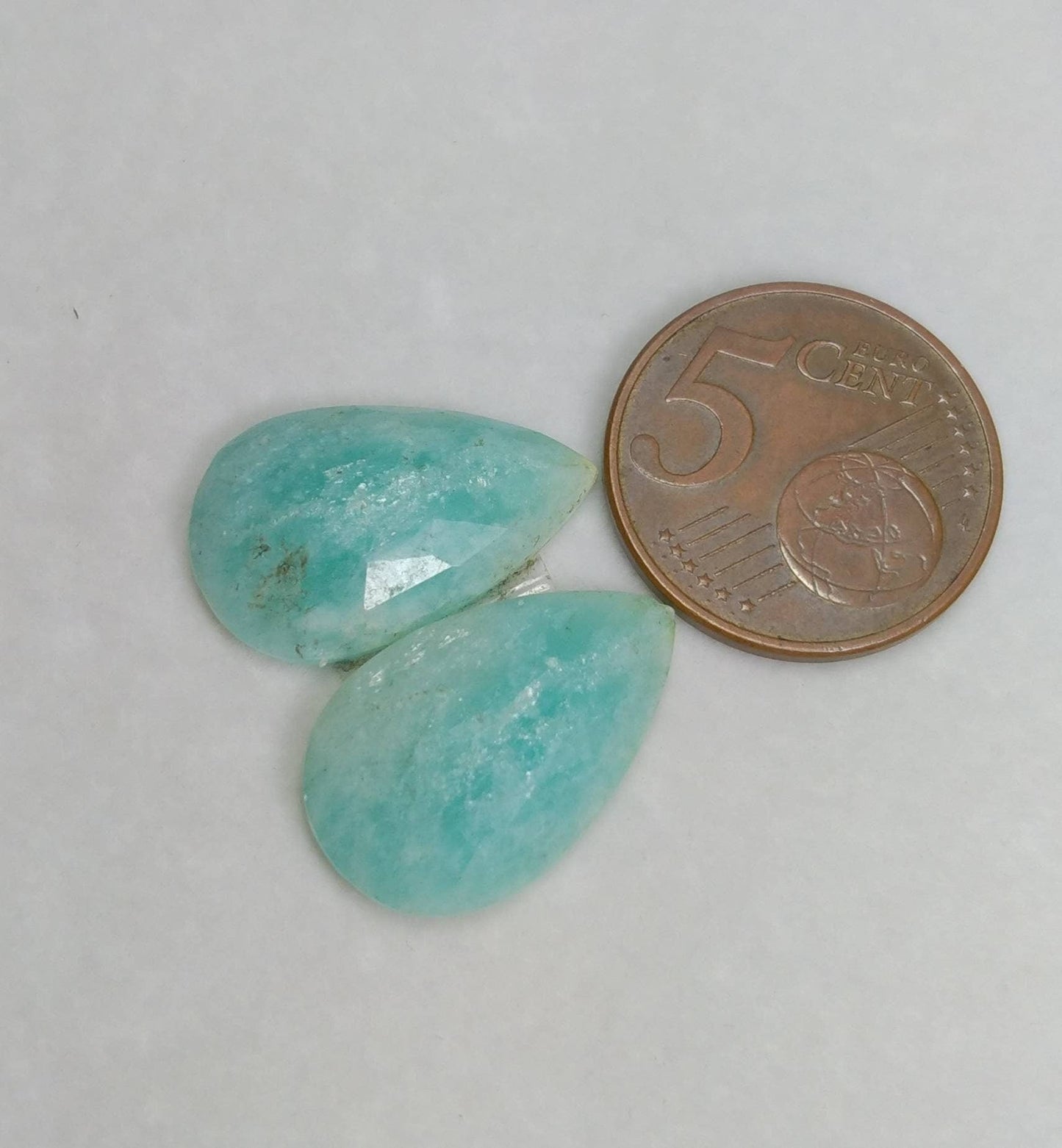 ARSAA GEMS AND MINERALSNatural top quality beautiful 15 carats pair of pear shape rose cut Faceted amazonite Cabochons - Premium  from ARSAA GEMS AND MINERALS - Just $15.00! Shop now at ARSAA GEMS AND MINERALS