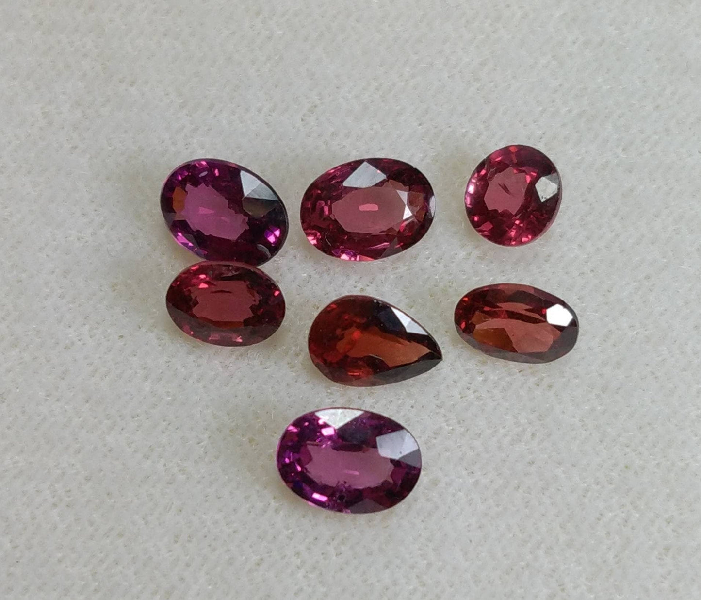 ARSAA GEMS AND MINERALSNatural top quality beautiful 5.5 carat small lot of faceted oval shapes rhodolite garnet gems - Premium  from ARSAA GEMS AND MINERALS - Just $35.00! Shop now at ARSAA GEMS AND MINERALS
