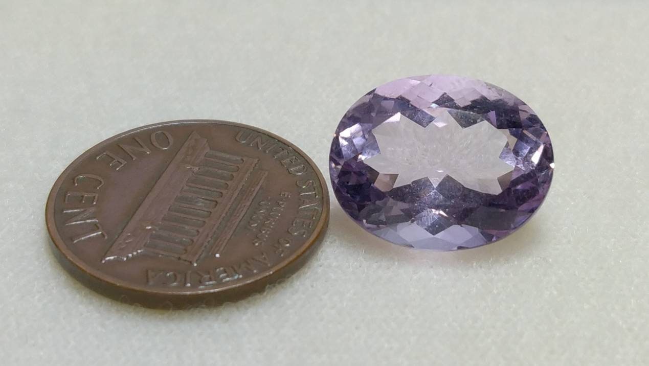ARSAA GEMS AND MINERALSNatural top quality beautiful 9 carats VV clarity faceted oval shape kunzite gem - Premium  from ARSAA GEMS AND MINERALS - Just $30.00! Shop now at ARSAA GEMS AND MINERALS