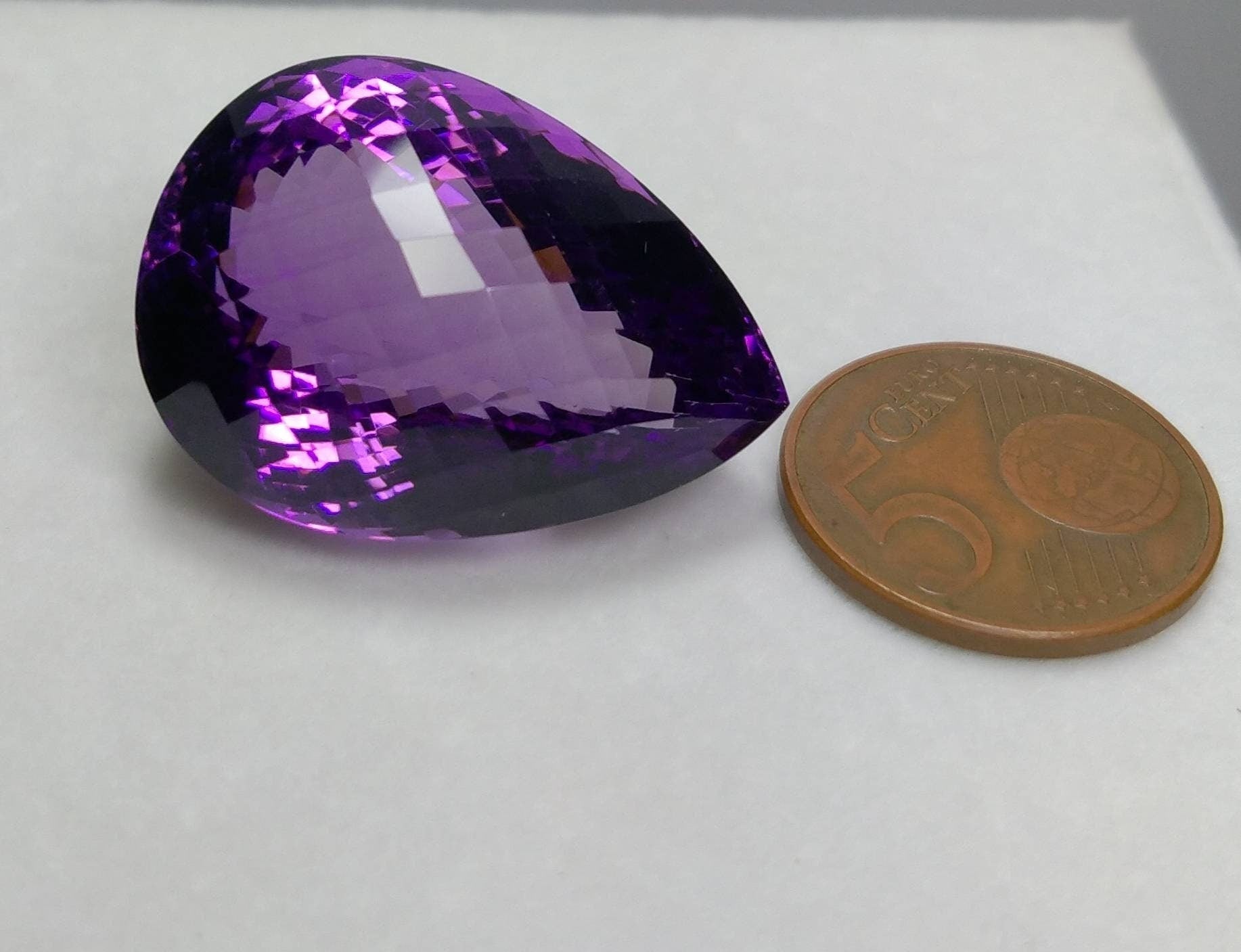 ARSAA GEMS AND MINERALSNatural top quality beautiful 70 carats eye clean clarity deep purple color faceted checkerboard shape amethyst gem - Premium  from ARSAA GEMS AND MINERALS - Just $200.00! Shop now at ARSAA GEMS AND MINERALS