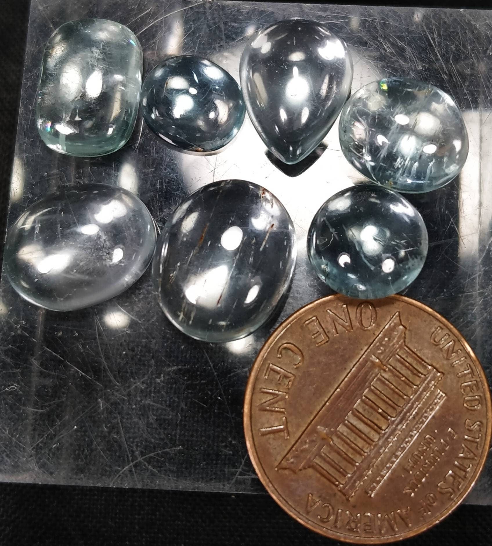 ARSAA GEMS AND MINERALSNatural top quality beautiful ring sizes aquamarine cabochons - Premium  from ARSAA GEMS AND MINERALS - Just $30.00! Shop now at ARSAA GEMS AND MINERALS