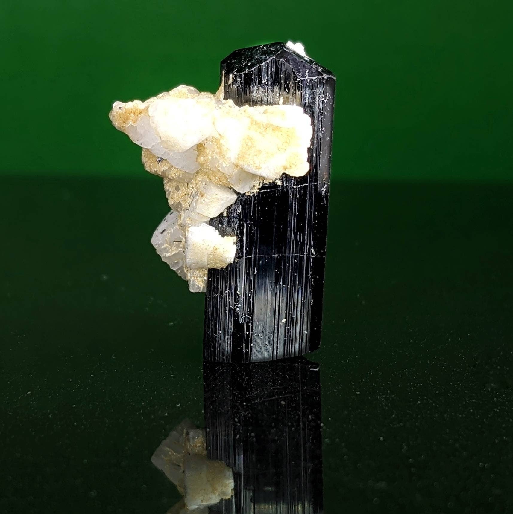 ARSAA GEMS AND MINERALSBlack tourmaline with albite terminated crystal from Skardu GilgitBaltistan Pakistan - Premium  from ARSAA GEMS AND MINERALS - Just $30.00! Shop now at ARSAA GEMS AND MINERALS