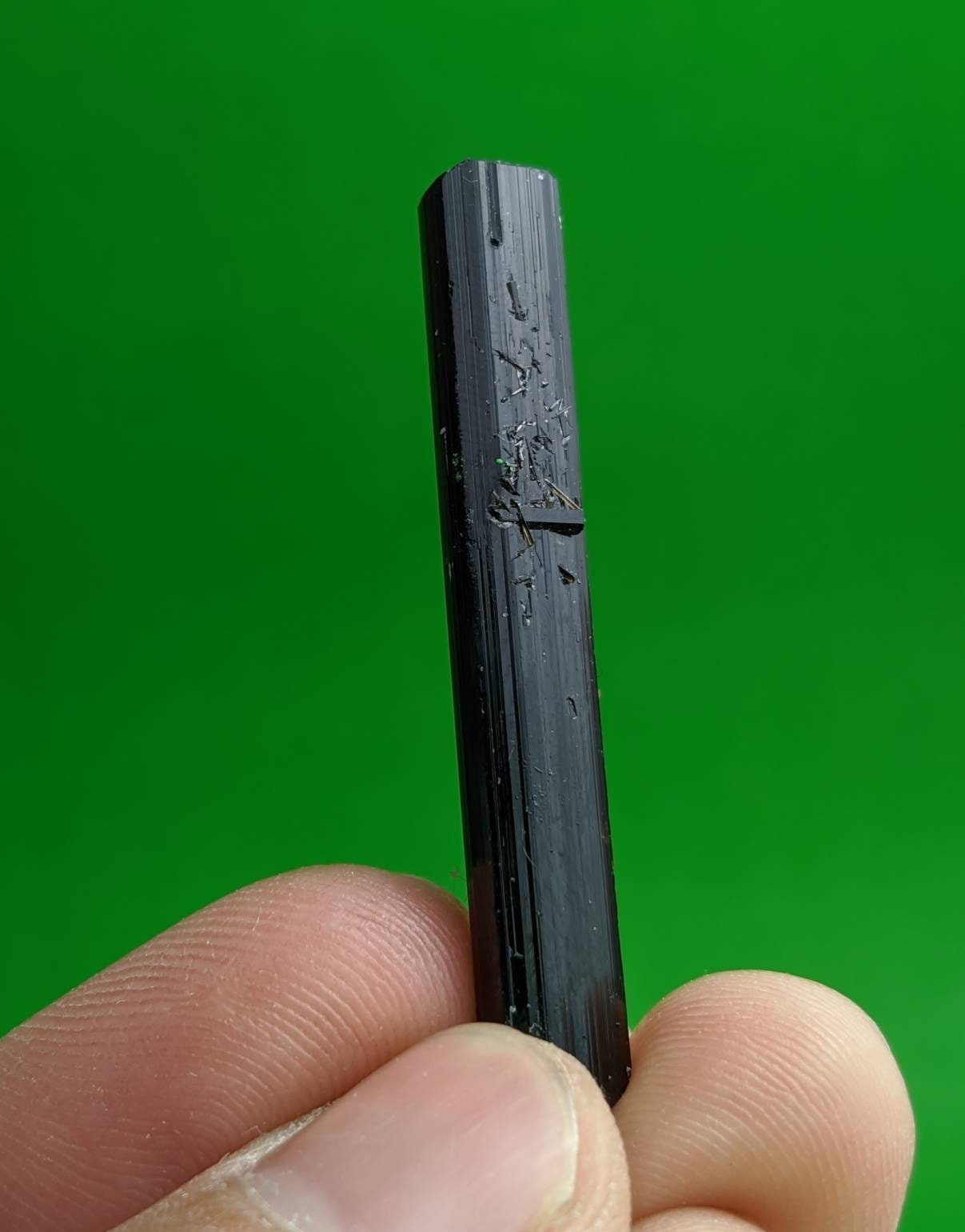 ARSAA GEMS AND MINERALSBlack tourmaline crystal terminated from Skardu GilgitBaltistan Pakistan , weight: 5.1 gram , length 4.7 cm - Premium  from ARSAA GEMS AND MINERALS - Just $25.00! Shop now at ARSAA GEMS AND MINERALS