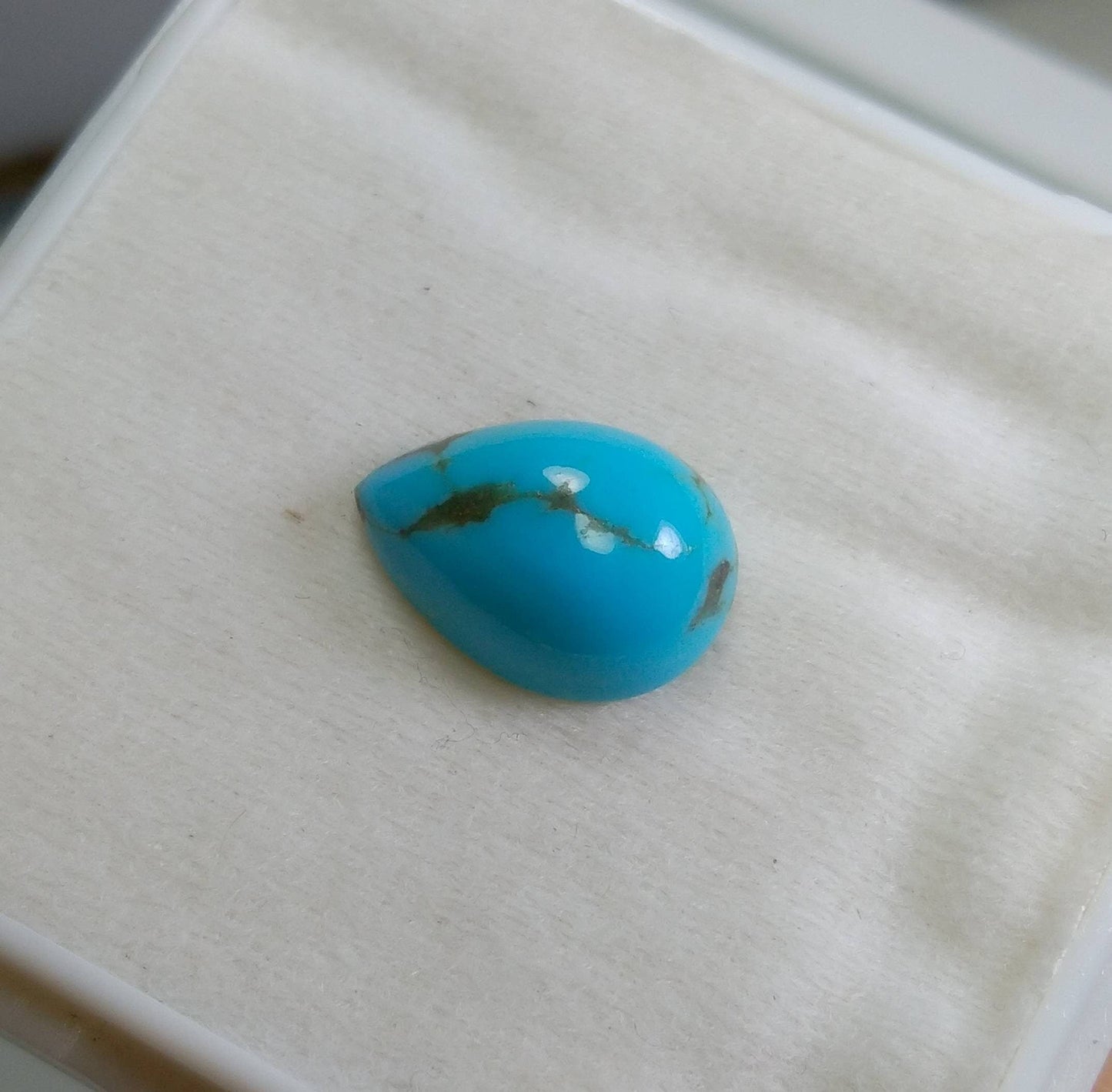 ARSAA GEMS AND MINERALSNatural aesthetic fine quality 9.5 carats pear shape kingman turquoise cabochon - Premium  from ARSAA GEMS AND MINERALS - Just $15.00! Shop now at ARSAA GEMS AND MINERALS