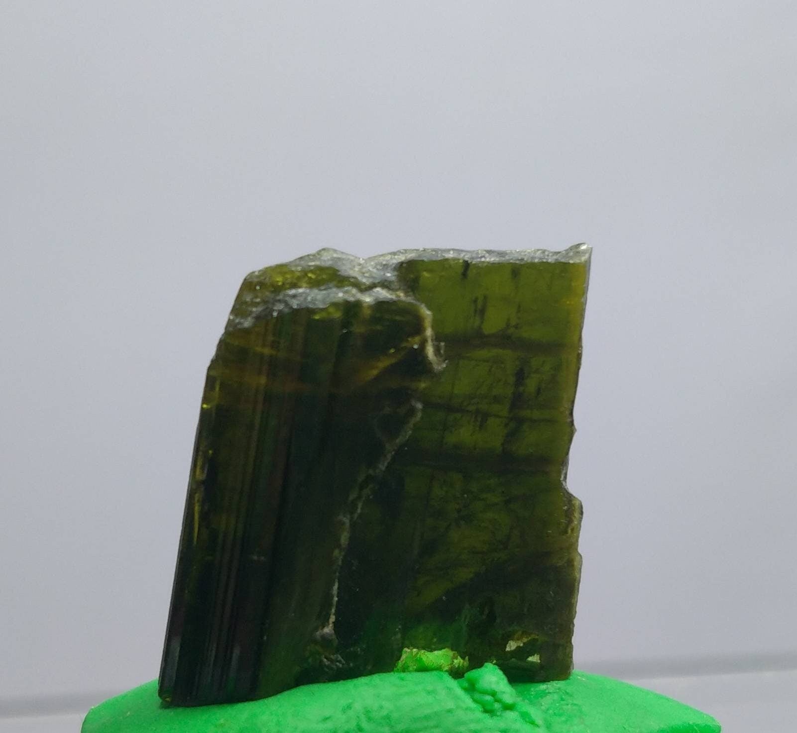 ARSAA GEMS AND MINERALSNatural clear aesthetic 3.8 gram Beautiful perfectly terminated etched pleochroic epidote crystal - Premium  from ARSAA GEMS AND MINERALS - Just $25.00! Shop now at ARSAA GEMS AND MINERALS