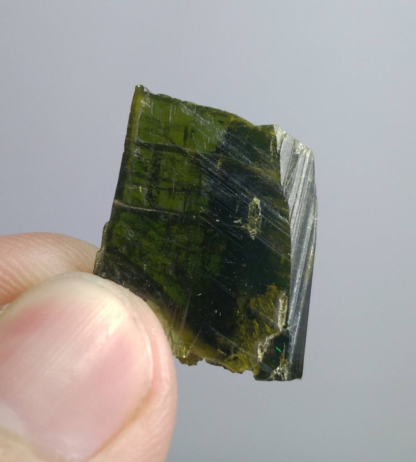 ARSAA GEMS AND MINERALSNatural clear aesthetic 3.8 gram Beautiful perfectly terminated etched pleochroic epidote crystal - Premium  from ARSAA GEMS AND MINERALS - Just $25.00! Shop now at ARSAA GEMS AND MINERALS
