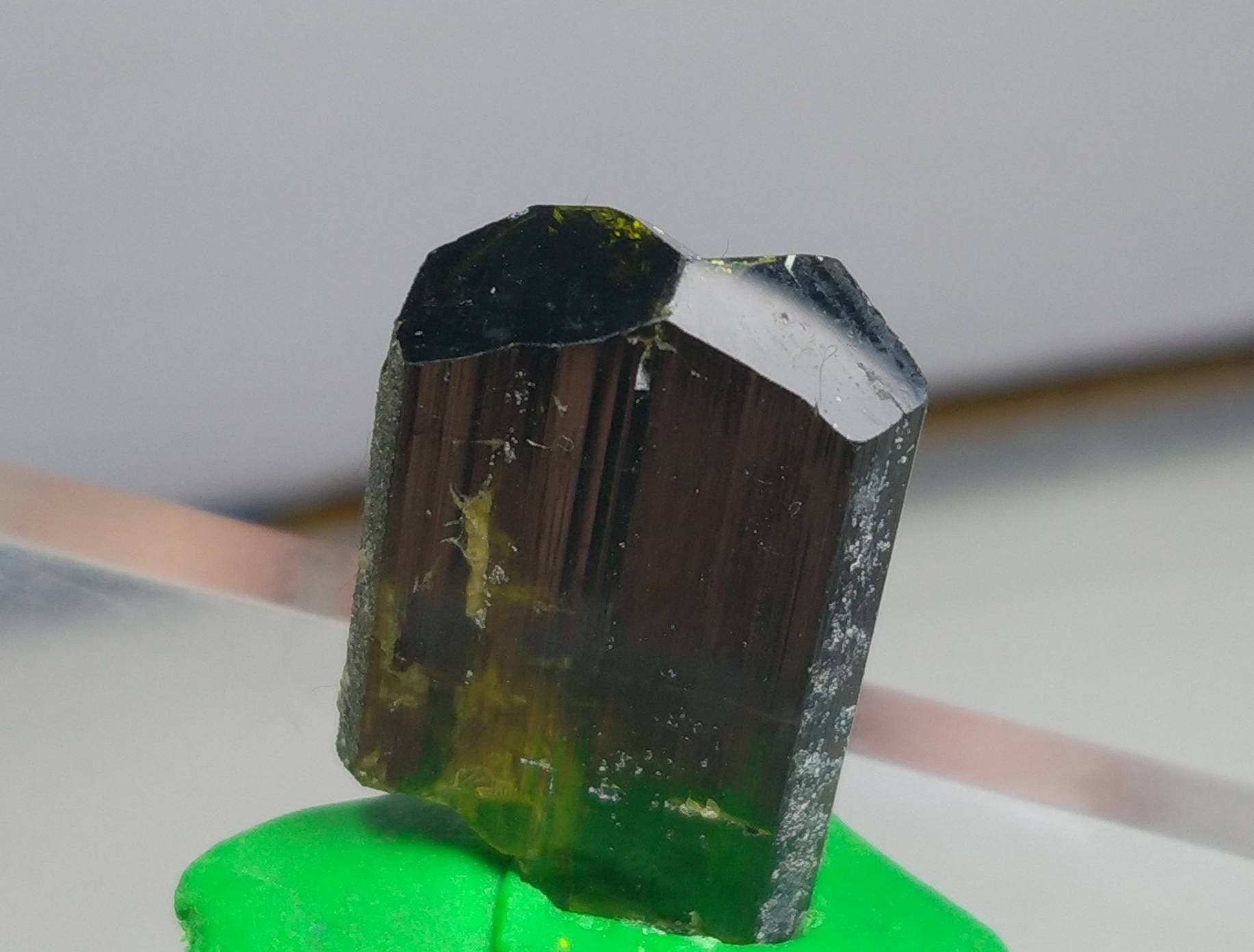 ARSAA GEMS AND MINERALSNatural clear aesthetic 4.9 gram Beautiful perfectly terminated etched pleochroic epidote crystal - Premium  from ARSAA GEMS AND MINERALS - Just $25.00! Shop now at ARSAA GEMS AND MINERALS