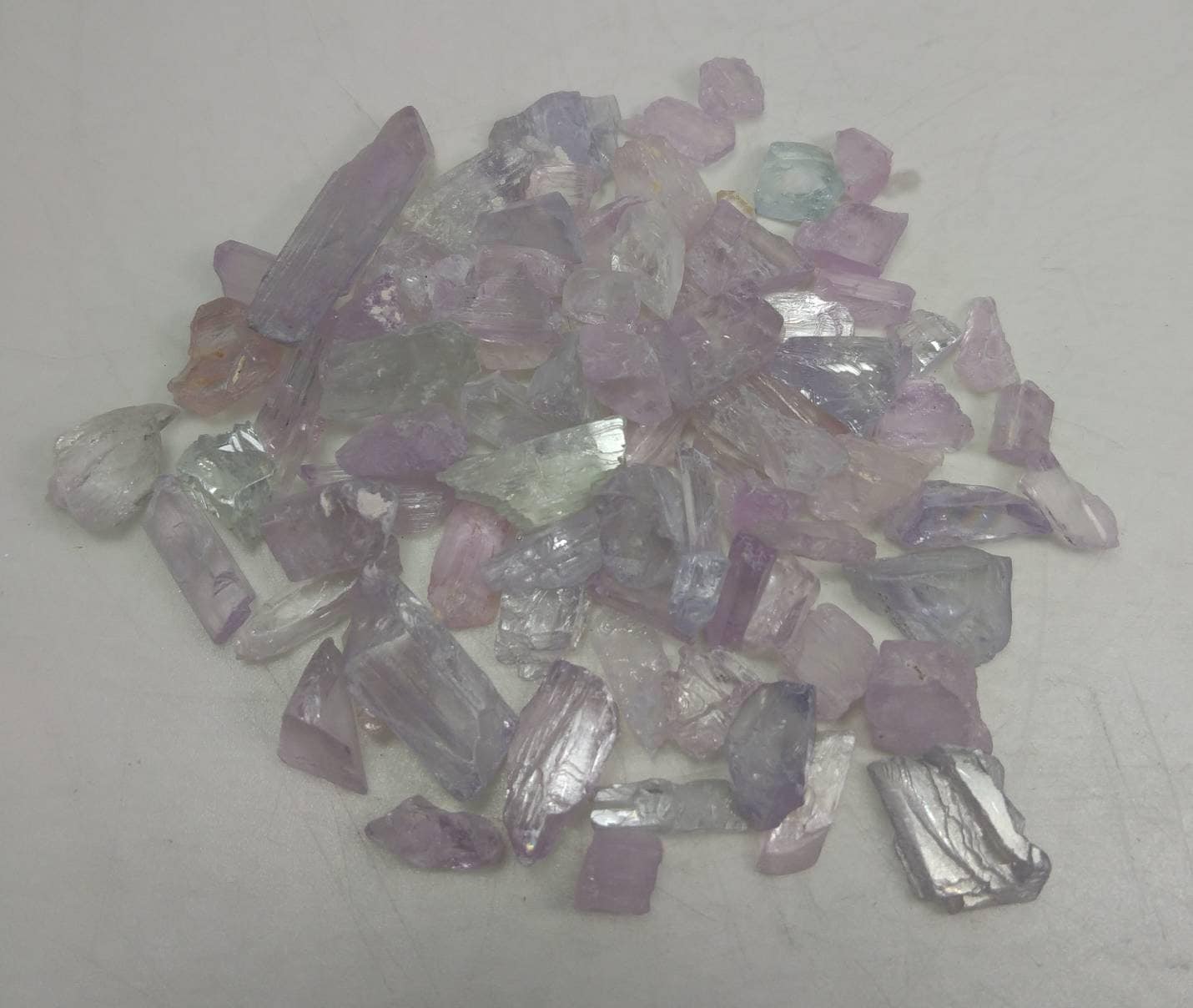 ARSAA GEMS AND MINERALSNatural fine quality aesthetic 106.5 grams true colors clear kunzite crystals - Premium  from ARSAA GEMS AND MINERALS - Just $65.00! Shop now at ARSAA GEMS AND MINERALS