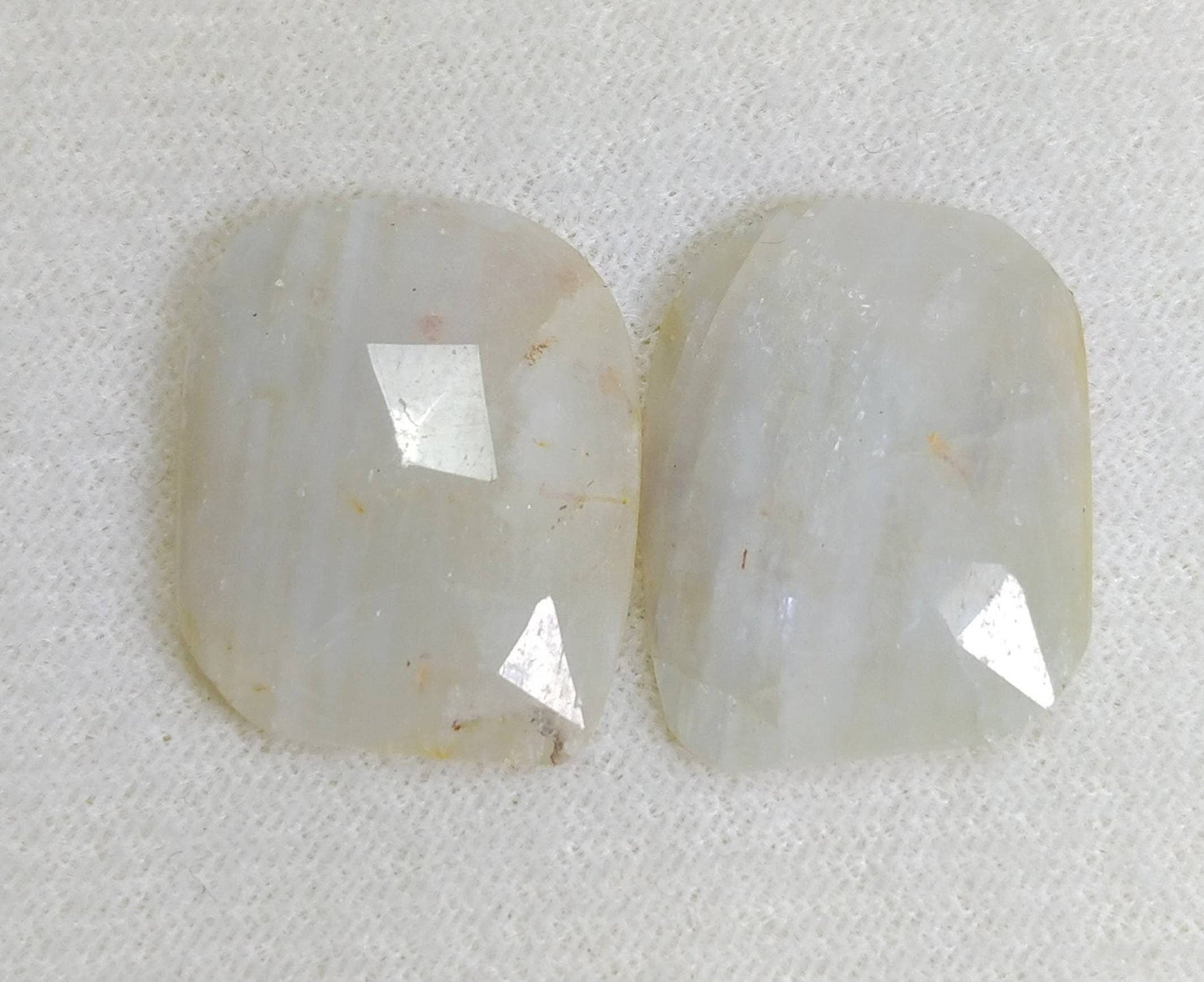 ARSAA GEMS AND MINERALSNatural fine quality aesthetic 33.5 carats rose cut Faceted pair of sapphire cabochons - Premium  from ARSAA GEMS AND MINERALS - Just $30.00! Shop now at ARSAA GEMS AND MINERALS