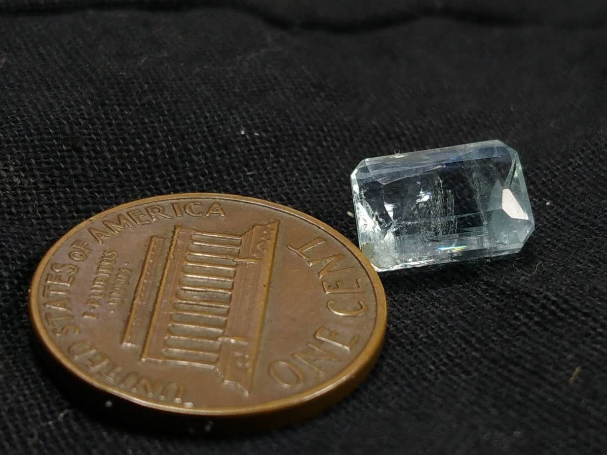 ARSAA GEMS AND MINERALSNatural fine quality beautiful 3 carat radiant shape blue aquamarine faceted gem - Premium  from ARSAA GEMS AND MINERALS - Just $12.00! Shop now at ARSAA GEMS AND MINERALS