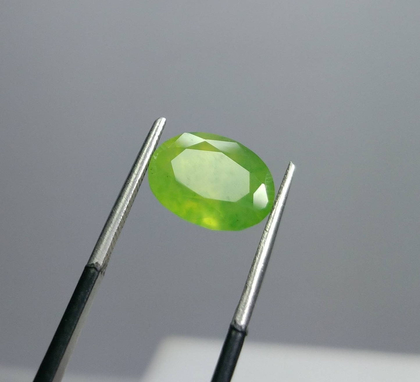 ARSAA GEMS AND MINERALSNatural fine quality beautiful 4.5 carats green oval cut shape Faceted hydrograssular garnet gem - Premium  from ARSAA GEMS AND MINERALS - Just $13.00! Shop now at ARSAA GEMS AND MINERALS