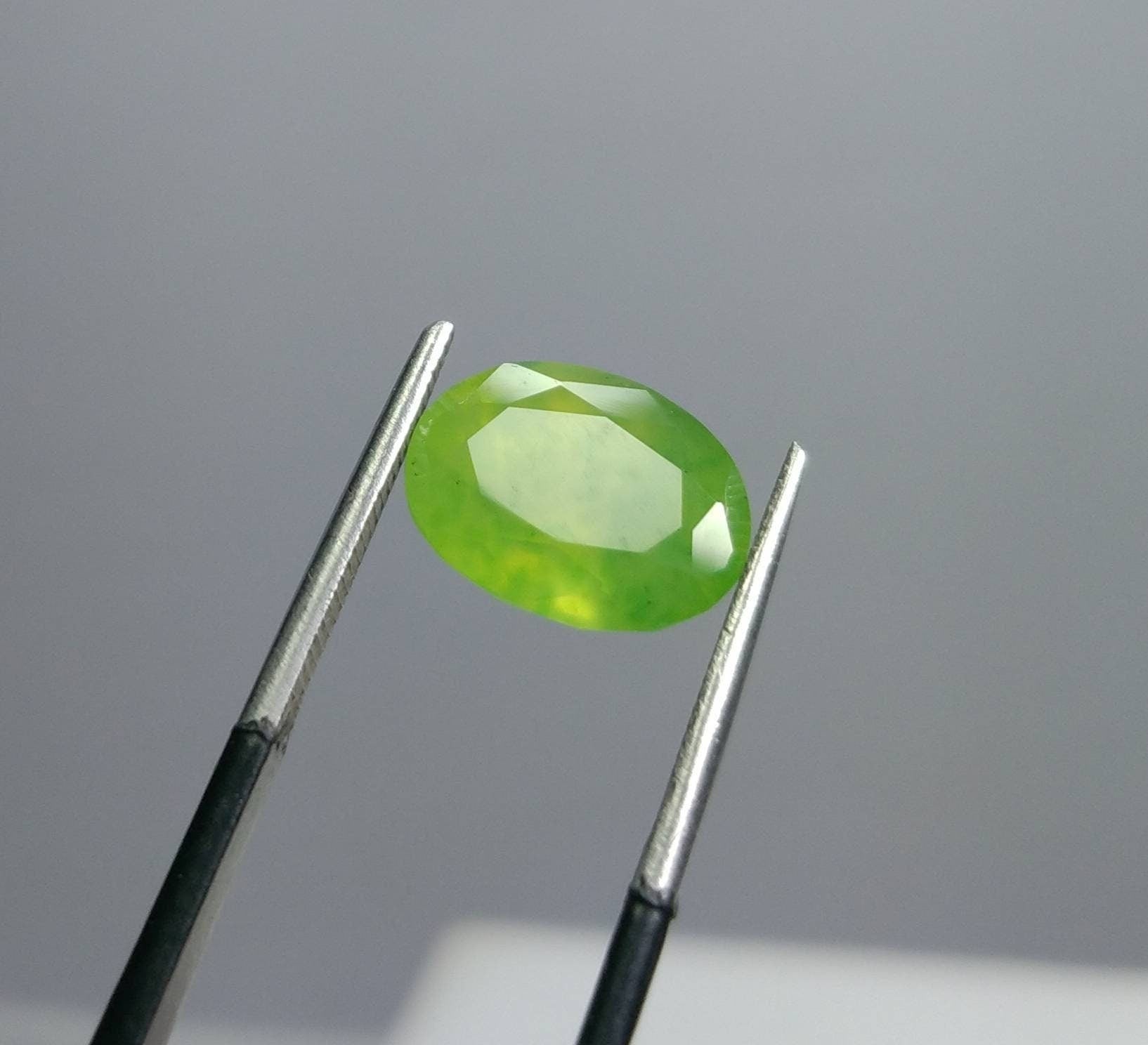 ARSAA GEMS AND MINERALSNatural fine quality beautiful 4.5 carats green oval cut shape Faceted hydrograssular garnet gem - Premium  from ARSAA GEMS AND MINERALS - Just $13.00! Shop now at ARSAA GEMS AND MINERALS