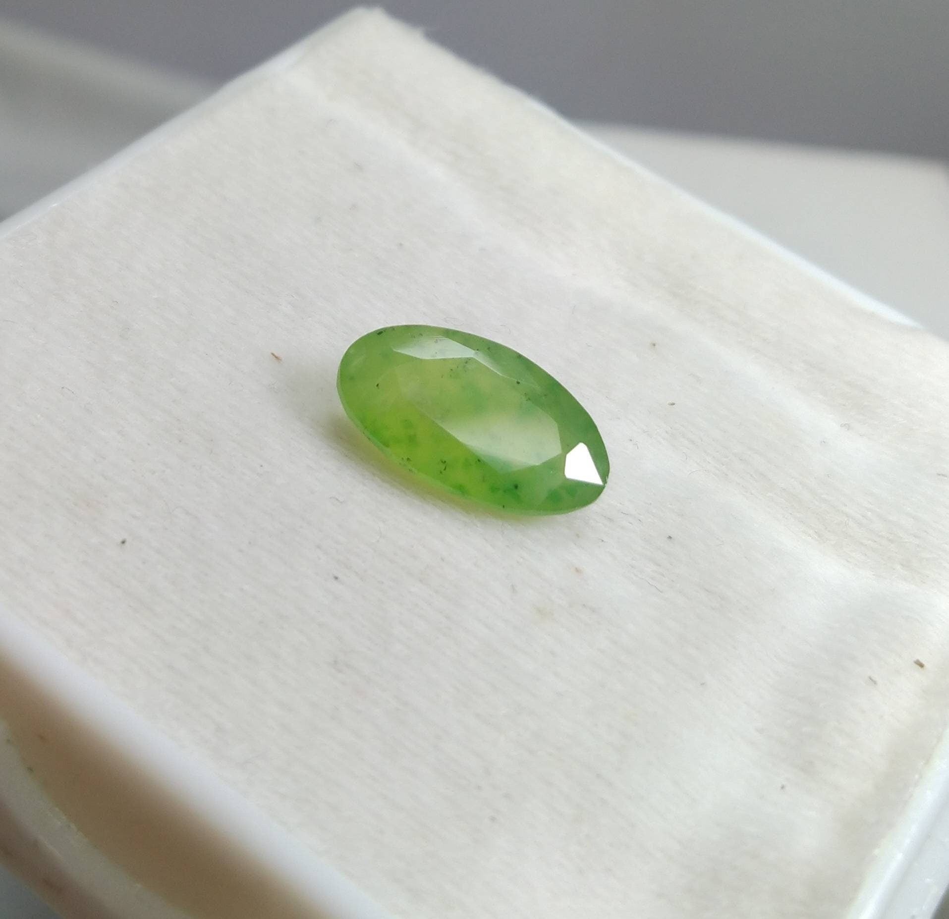ARSAA GEMS AND MINERALSNatural fine quality beautiful 5.5 carats green oval cut shape Faceted hydrograssular garnet gem - Premium  from ARSAA GEMS AND MINERALS - Just $16.00! Shop now at ARSAA GEMS AND MINERALS