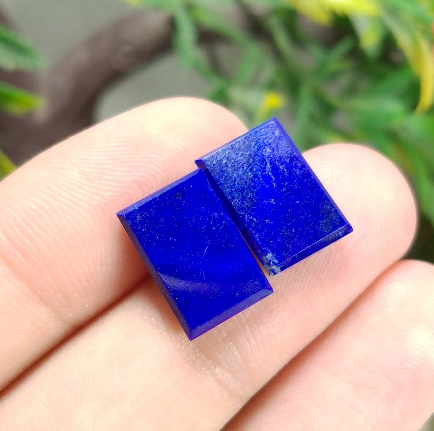 ARSAA GEMS AND MINERALSNatural fine quality beautiful 5 carat pair of lapis lazuli cabochons - Premium  from ARSAA GEMS AND MINERALS - Just $12.00! Shop now at ARSAA GEMS AND MINERALS