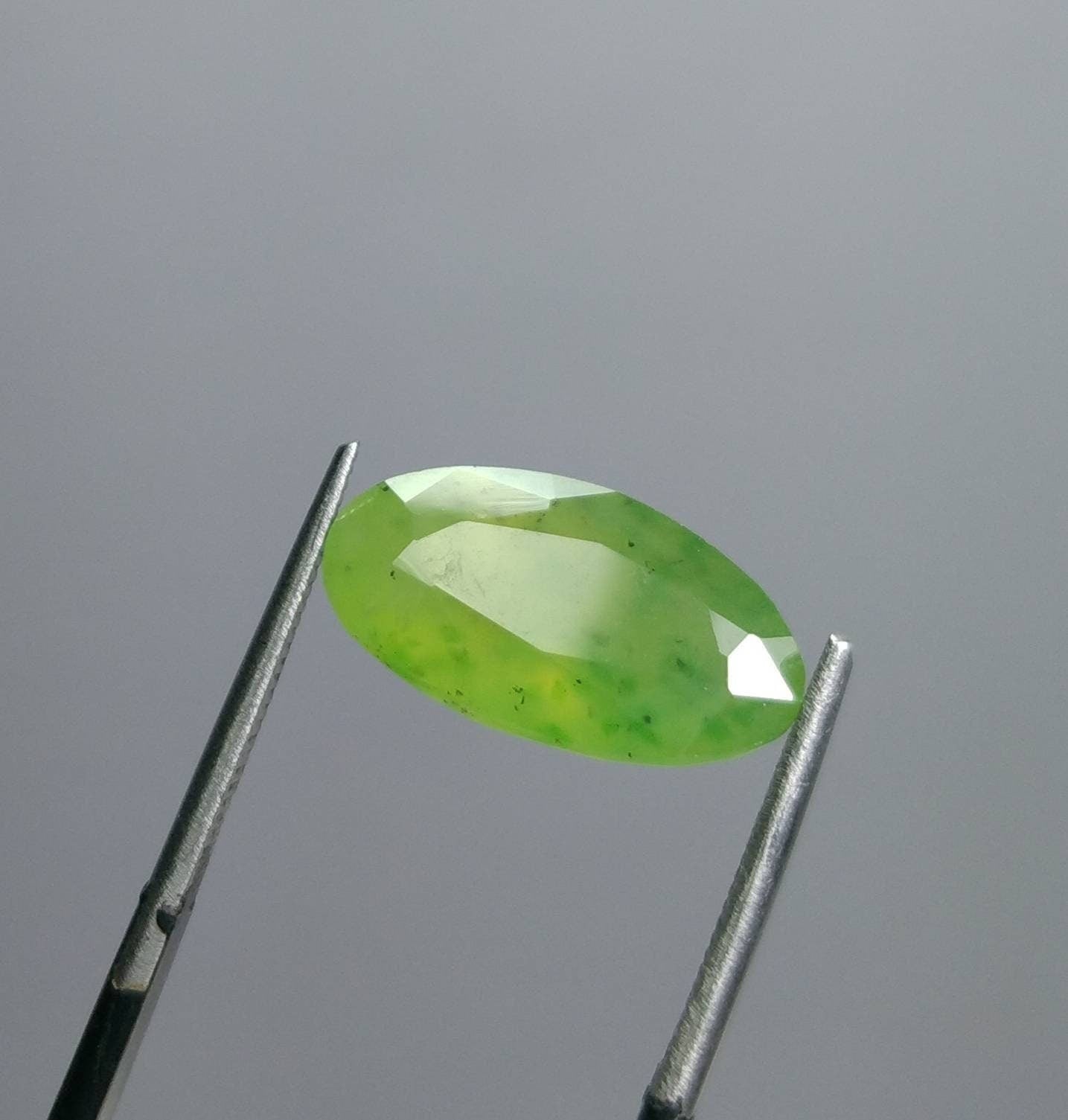 ARSAA GEMS AND MINERALSNatural fine quality beautiful 5.5 carats green oval cut shape Faceted hydrograssular garnet gem - Premium  from ARSAA GEMS AND MINERALS - Just $16.00! Shop now at ARSAA GEMS AND MINERALS