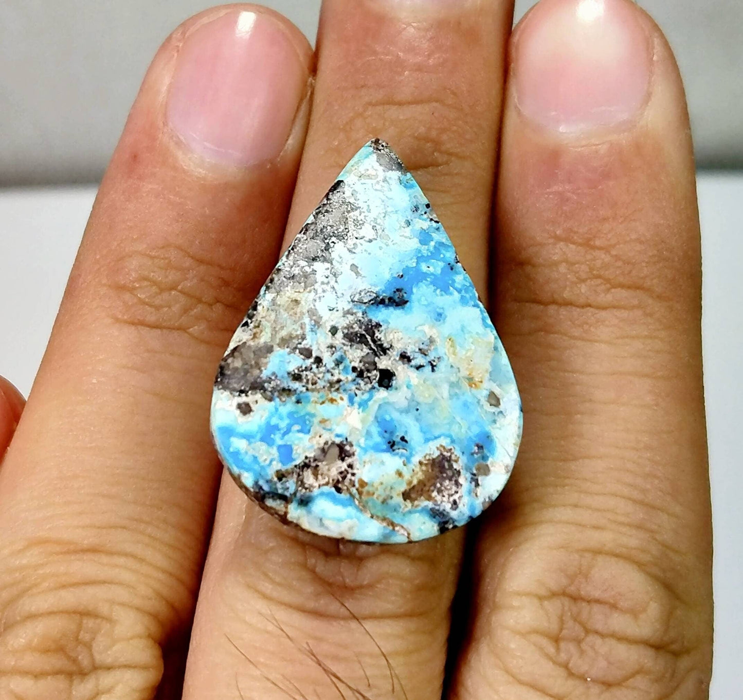 ARSAA GEMS AND MINERALSNatural good quality 26 carats beautiful pear shape turquoise cabochon - Premium  from ARSAA GEMS AND MINERALS - Just $20.00! Shop now at ARSAA GEMS AND MINERALS