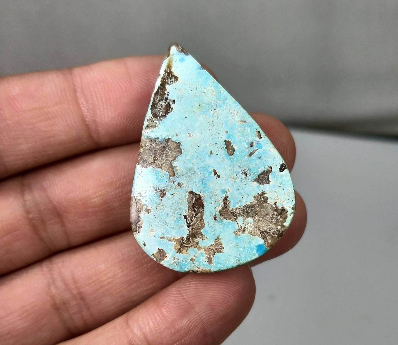 ARSAA GEMS AND MINERALSNatural good quality pear shape turquoise cabochon - Premium  from ARSAA GEMS AND MINERALS - Just $20.00! Shop now at ARSAA GEMS AND MINERALS
