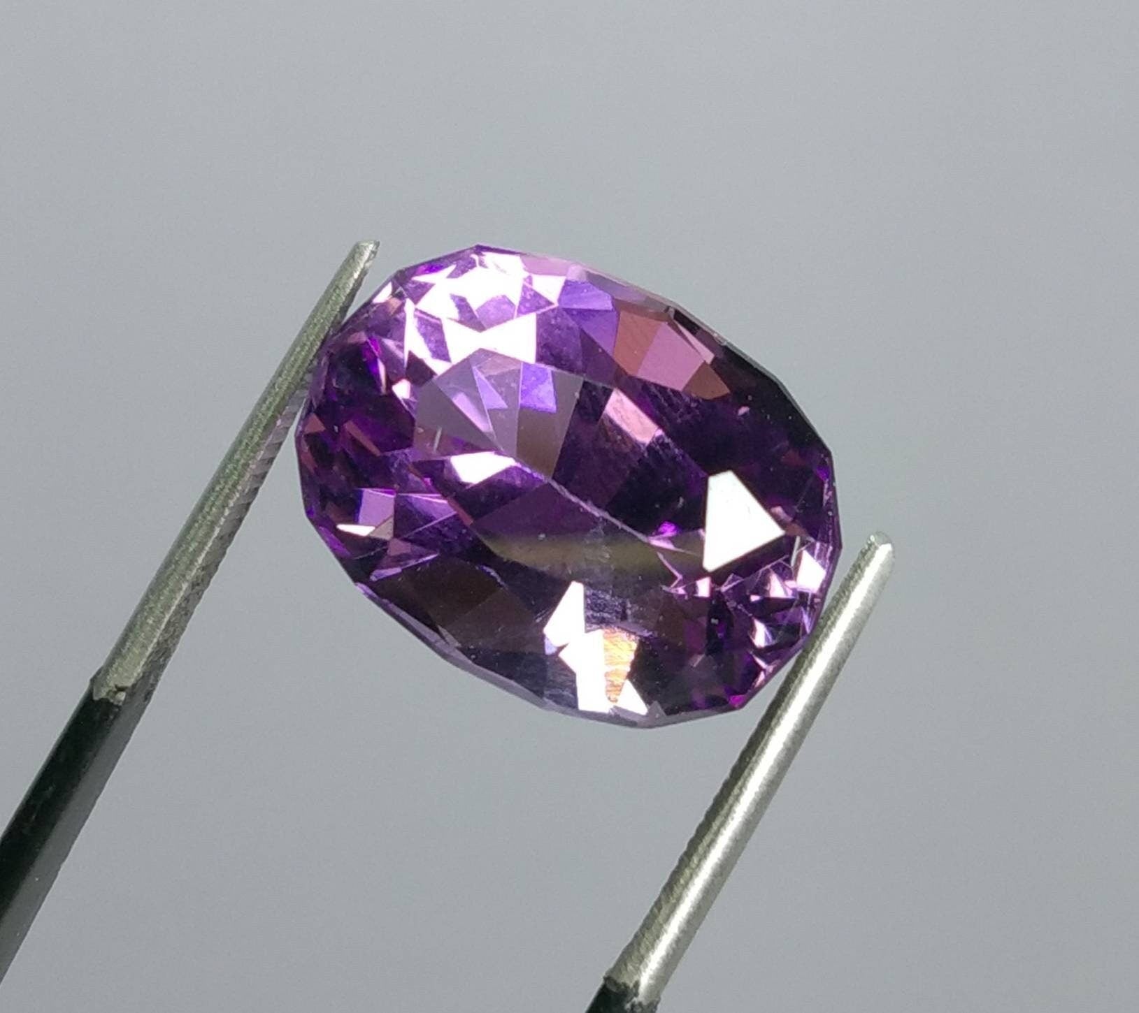 ARSAA GEMS AND MINERALSNatural top quality beautiful 11.5 carats deep purple color oval shape faceted amythest gem - Premium  from ARSAA GEMS AND MINERALS - Just $30.00! Shop now at ARSAA GEMS AND MINERALS