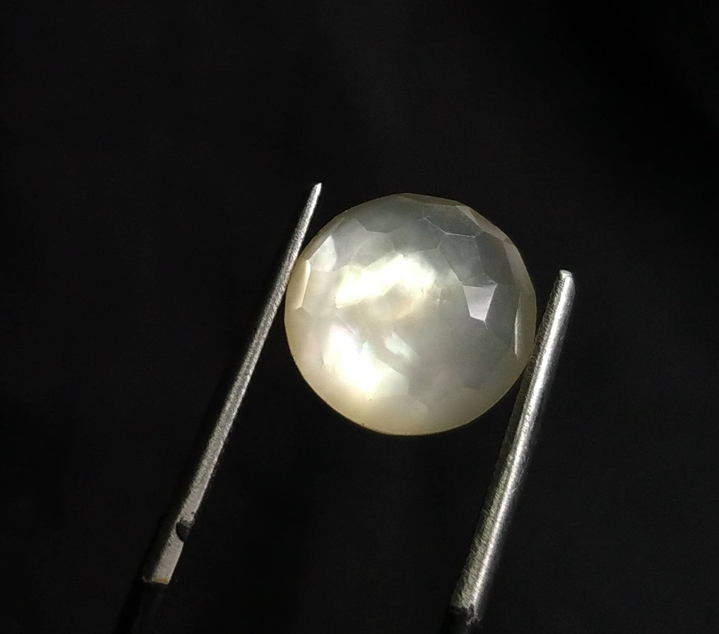 ARSAA GEMS AND MINERALSNatural top quality beautiful 13 carats small set of rose cut Faceted quartz with mother of pearl doublets Cabochons - Premium  from ARSAA GEMS AND MINERALS - Just $20.00! Shop now at ARSAA GEMS AND MINERALS