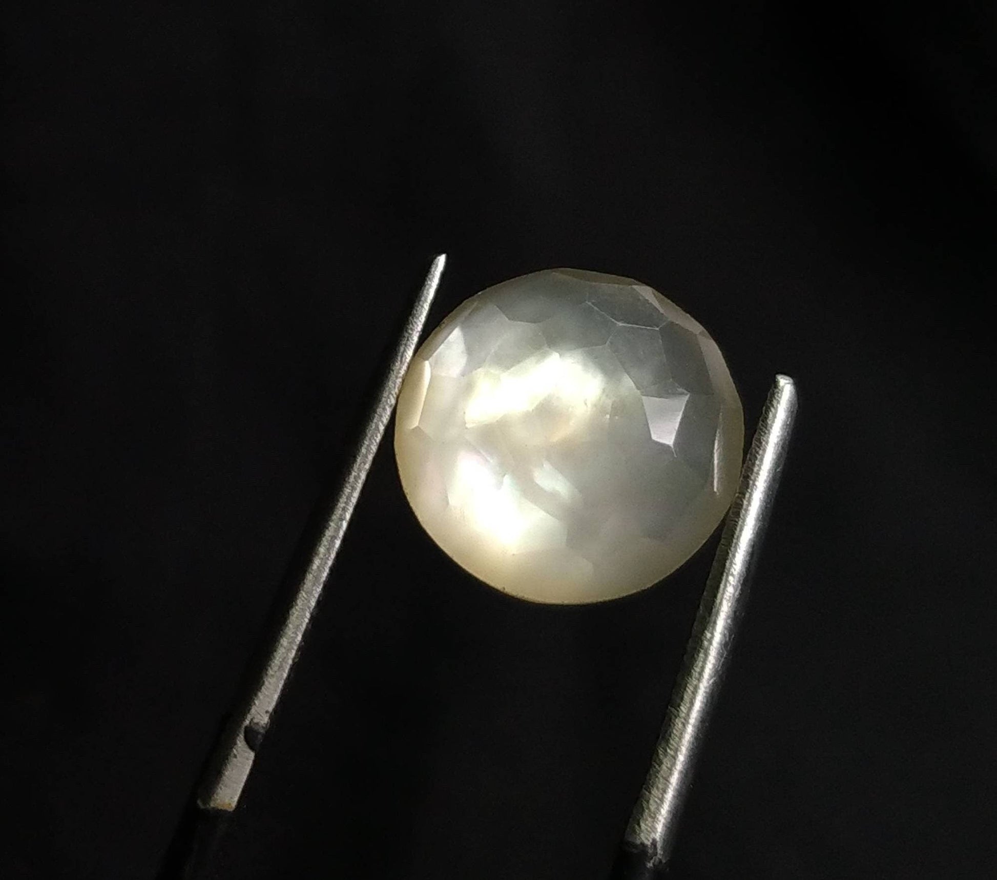 ARSAA GEMS AND MINERALSNatural top quality beautiful 13 carats small set of rose cut Faceted quartz with mother of pearl doublets Cabochons - Premium  from ARSAA GEMS AND MINERALS - Just $20.00! Shop now at ARSAA GEMS AND MINERALS