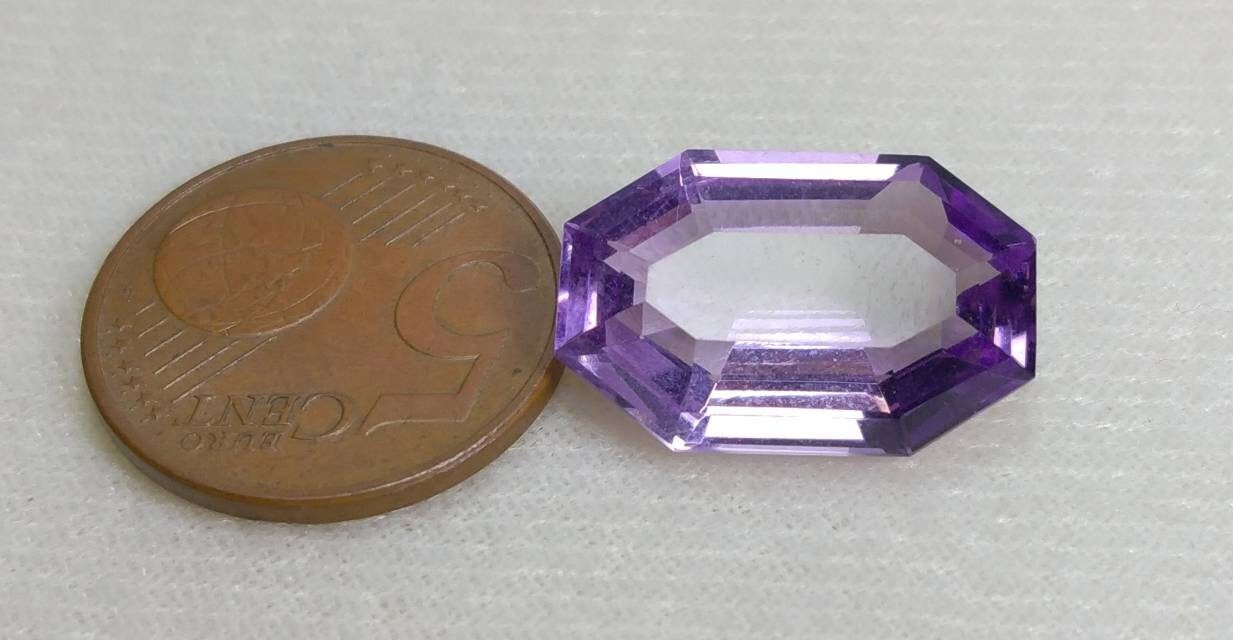 ARSAA GEMS AND MINERALSNatural top quality beautiful 14 carats great purple color faceted emerald cut shape amethyst gem - Premium  from ARSAA GEMS AND MINERALS - Just $40.00! Shop now at ARSAA GEMS AND MINERALS