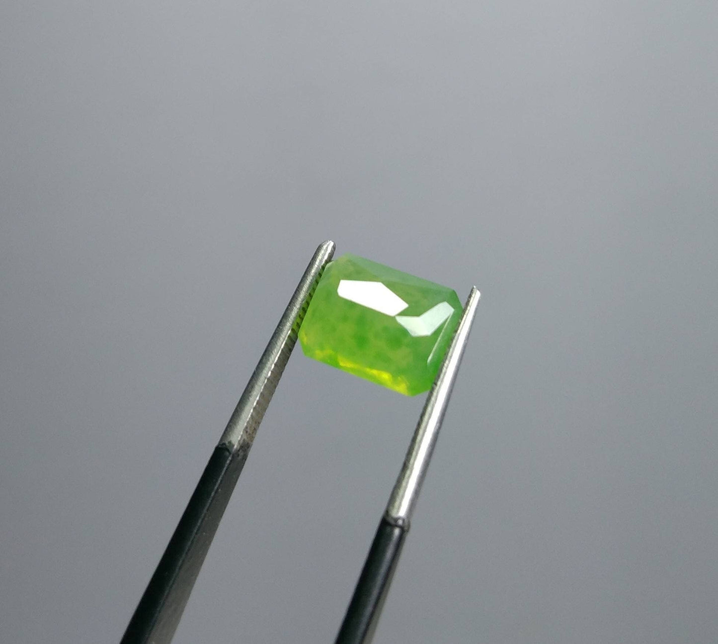 ARSAA GEMS AND MINERALSNatural top quality beautiful 3.5 carats radiant shape green faceted hydrograssular garnet gem - Premium  from ARSAA GEMS AND MINERALS - Just $10.00! Shop now at ARSAA GEMS AND MINERALS