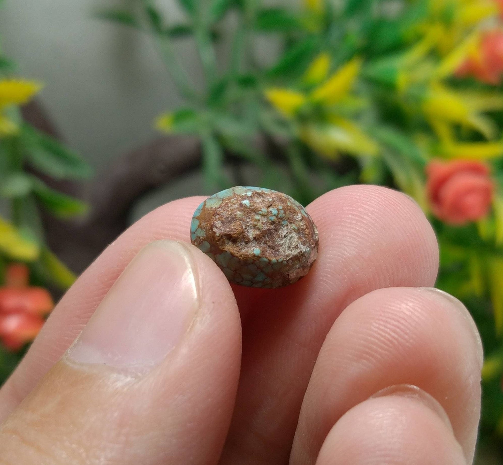 ARSAA GEMS AND MINERALSNatural top quality beautiful 6 carats spider web Egyptian turquoise cabochon - Premium  from ARSAA GEMS AND MINERALS - Just $25.00! Shop now at ARSAA GEMS AND MINERALS