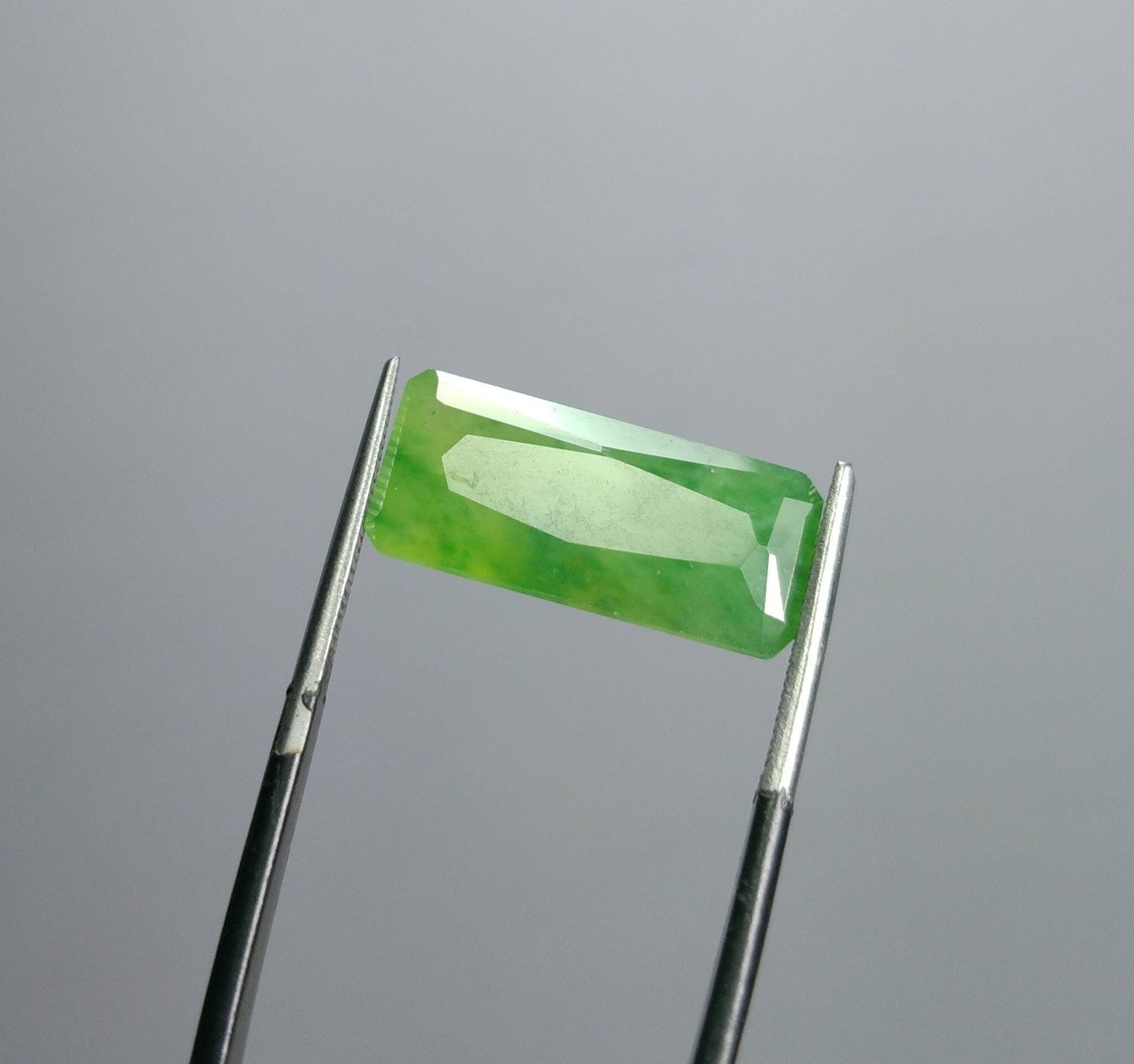 ARSAA GEMS AND MINERALSNatural top quality beautiful 9.5 carats radiant shape green faceted hydrograssular garnet gem - Premium  from ARSAA GEMS AND MINERALS - Just $28.00! Shop now at ARSAA GEMS AND MINERALS