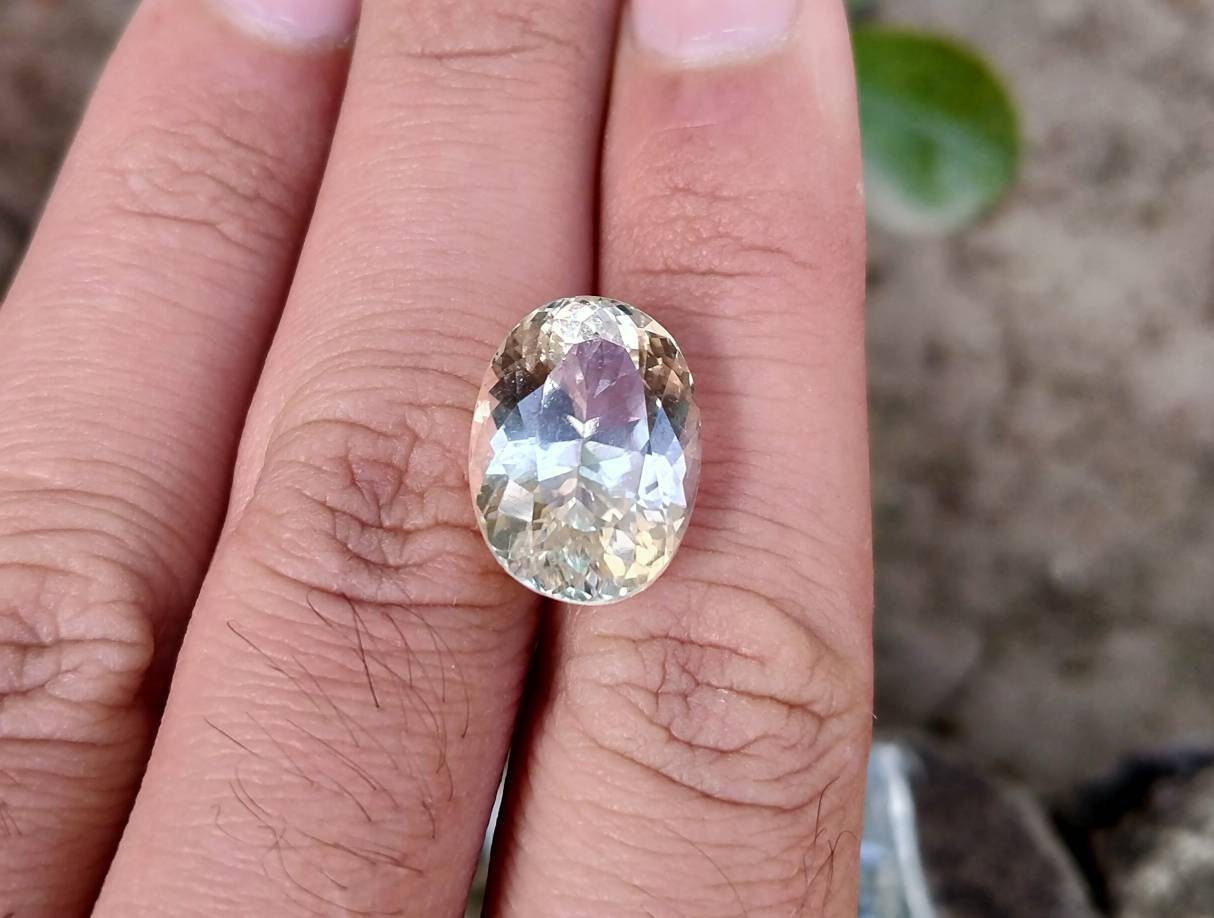 ARSAA GEMS AND MINERALSNatural top quality faceted beautiful 14 carats yellow triphane/kunzite gem - Premium  from ARSAA GEMS AND MINERALS - Just $35.00! Shop now at ARSAA GEMS AND MINERALS