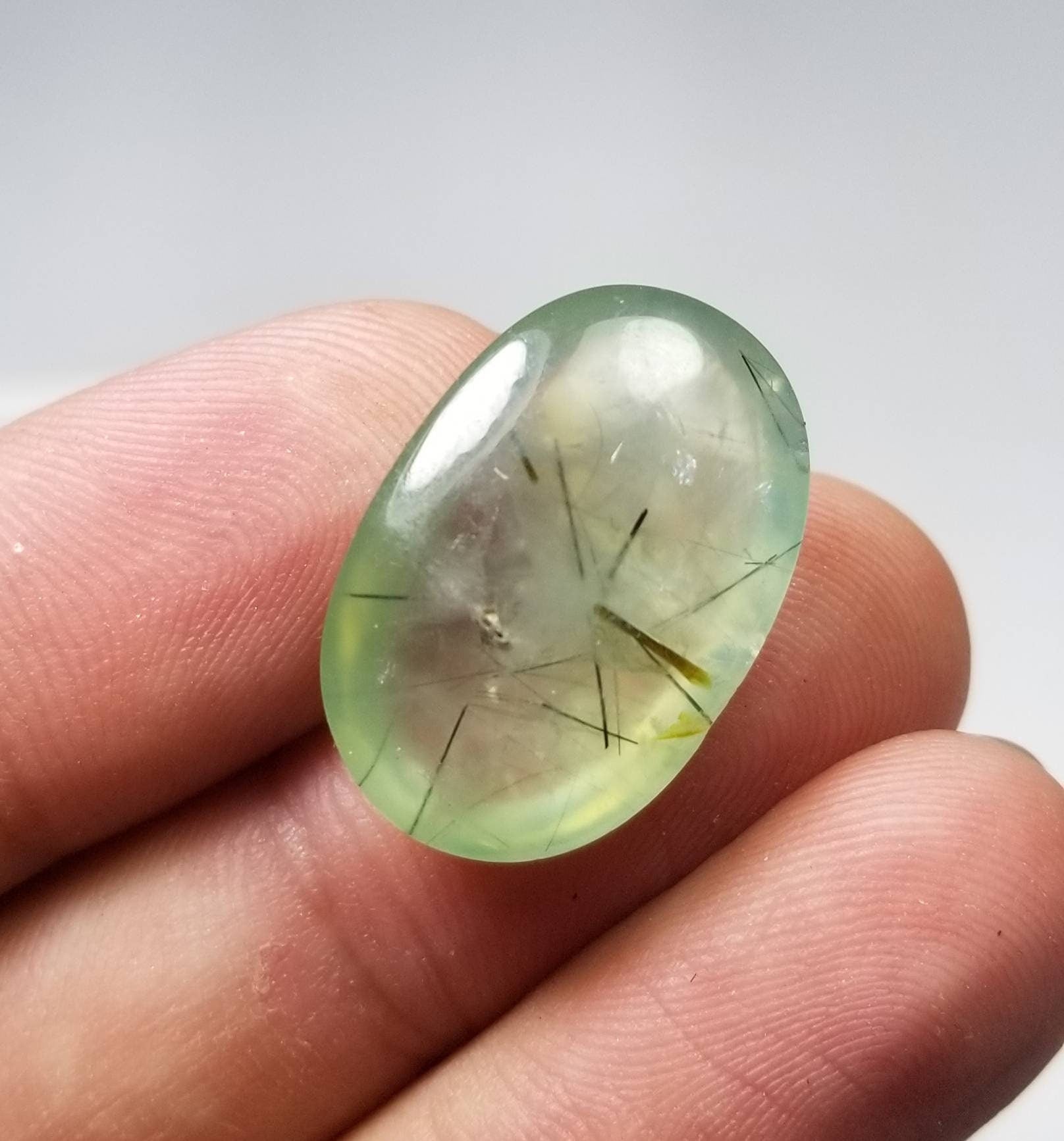 ARSAA GEMS AND MINERALSPrehnite with epidote Cabochon - Premium  from ARSAA GEMS AND MINERALS - Just $12.00! Shop now at ARSAA GEMS AND MINERALS