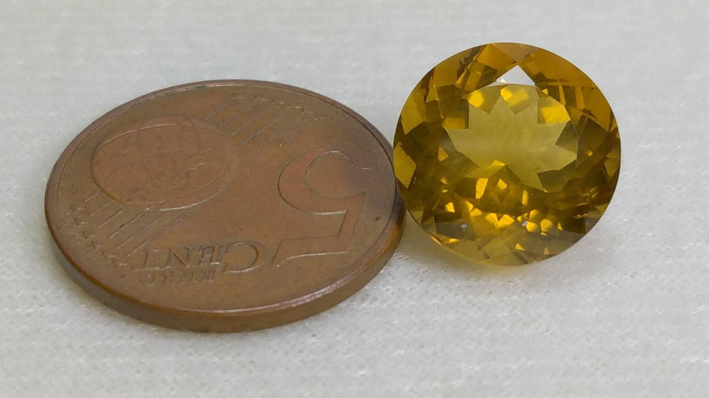 ARSAA GEMS AND MINERALSTop Quality beautiful natural 8.5 carats VV clarity round shape citrine faceted gem - Premium  from ARSAA GEMS AND MINERALS - Just $27.00! Shop now at ARSAA GEMS AND MINERALS