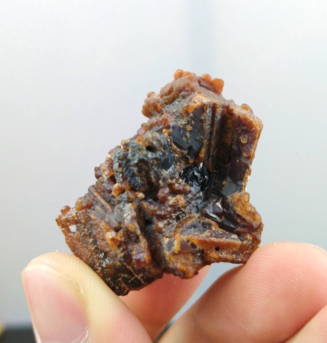 ARSAA GEMS AND MINERALSNew find etched natural dark red aesthetic specimen of andradite garnet from Pakistan, weight 38.8 grams - Premium  from ARSAA GEMS AND MINERALS - Just $100.00! Shop now at ARSAA GEMS AND MINERALS