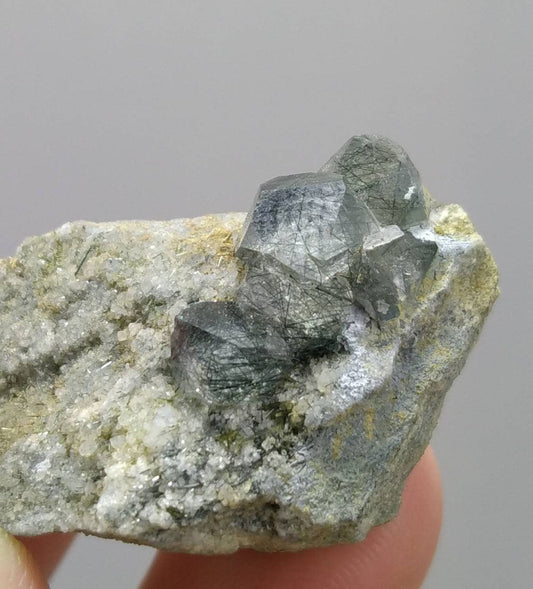 ARSAA GEMS AND MINERALSNatural aesthetic terminated on matrix Riebeckite included quartz cluster from zagi mountain KP Pakistan, weight, 13 grams - Premium  from ARSAA GEMS AND MINERALS - Just $20.00! Shop now at ARSAA GEMS AND MINERALS